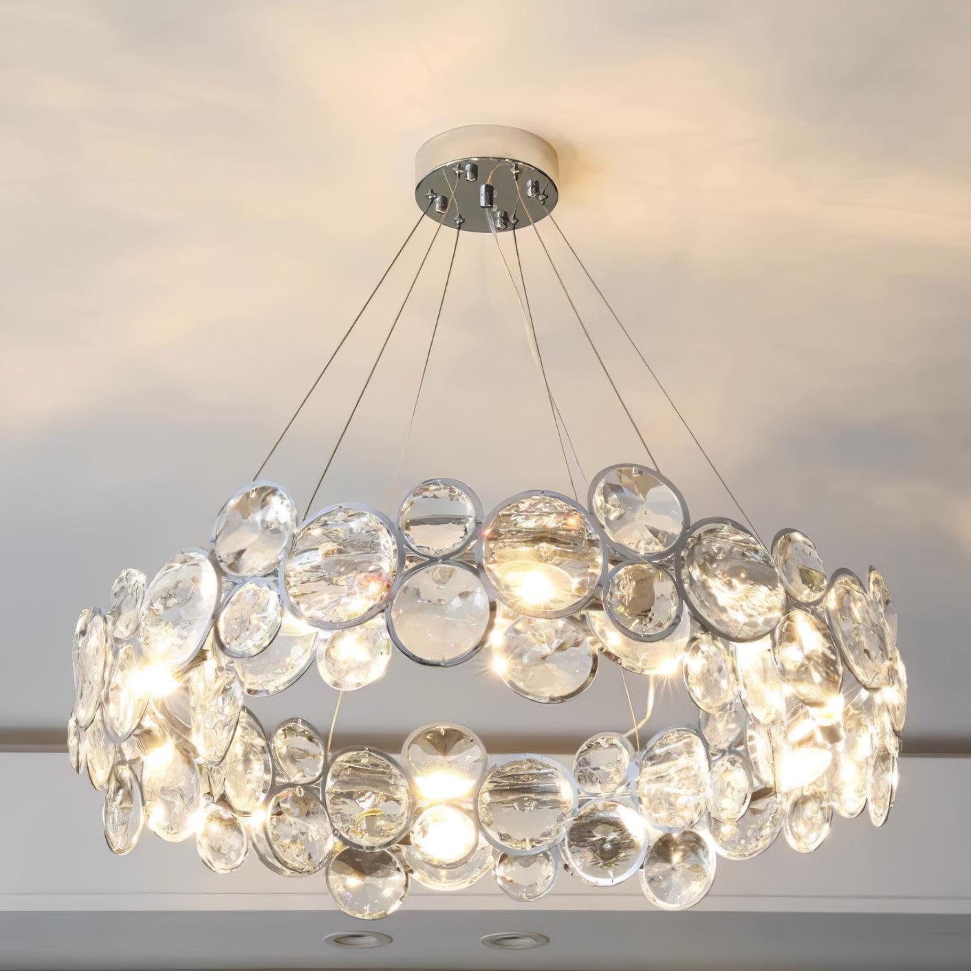 Cuthaiel Postmodern Luxury Round Chrome Crystal Chandelier - Letslighting
