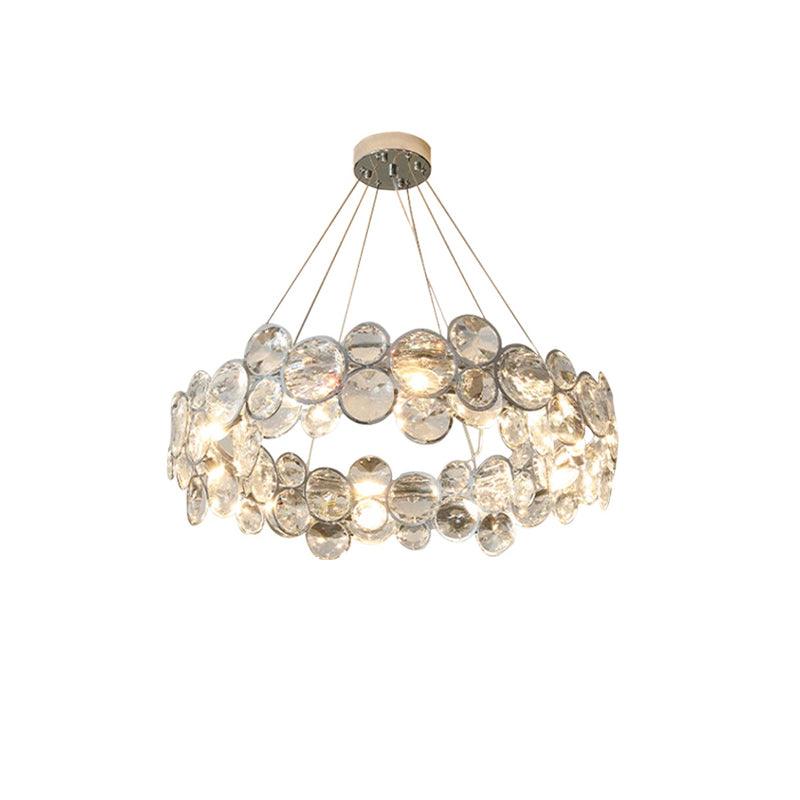 Cuthaiel Postmodern Luxury Round Chrome Crystal Chandelier - Letslighting