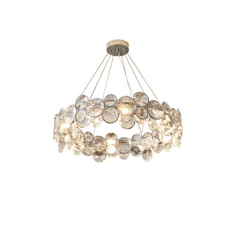 Cuthaiel Postmodern Luxury Round Chrome Crystal Chandelier - Letslighting