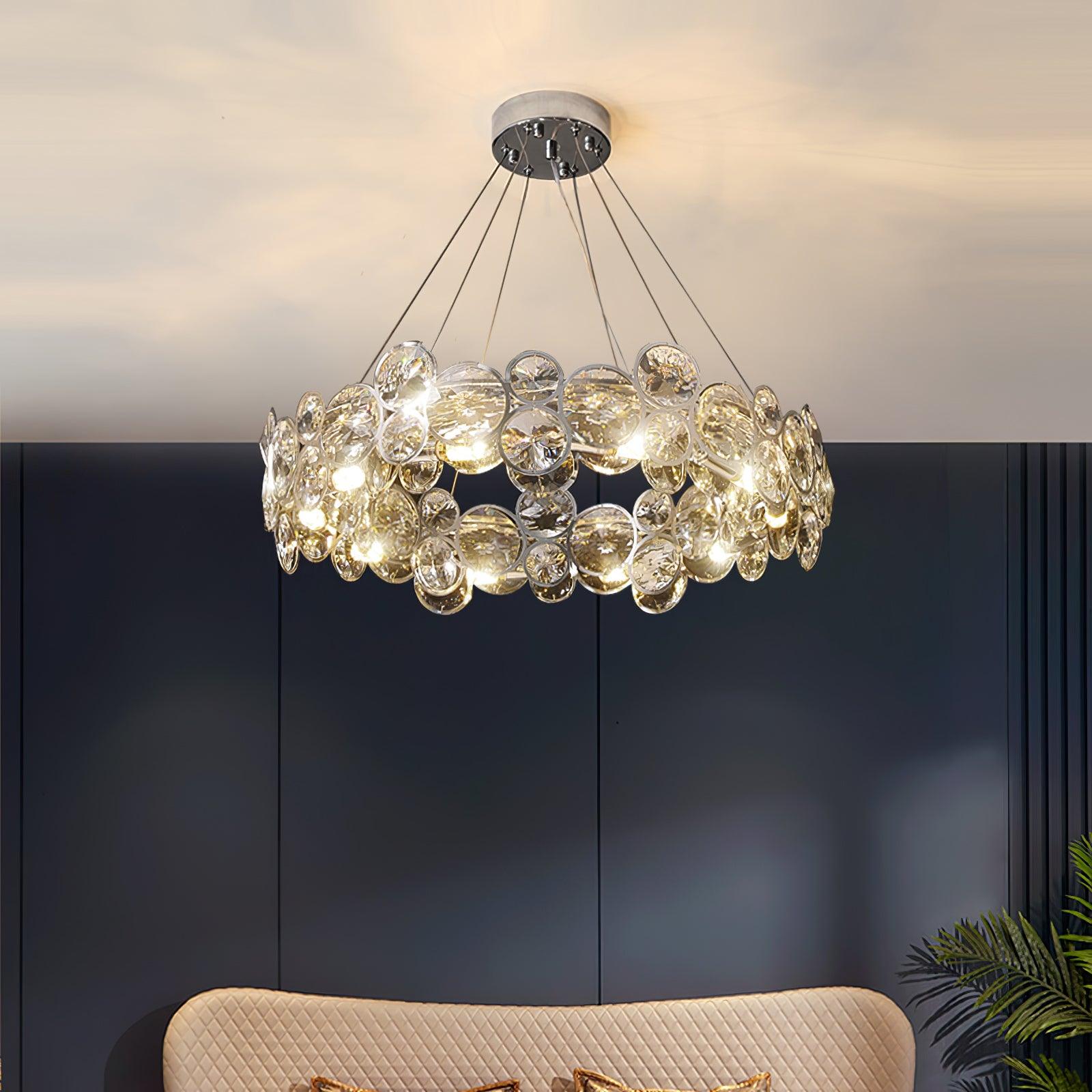 Cuthaiel Postmodern Luxury Round Chrome Crystal Chandelier - Letslighting