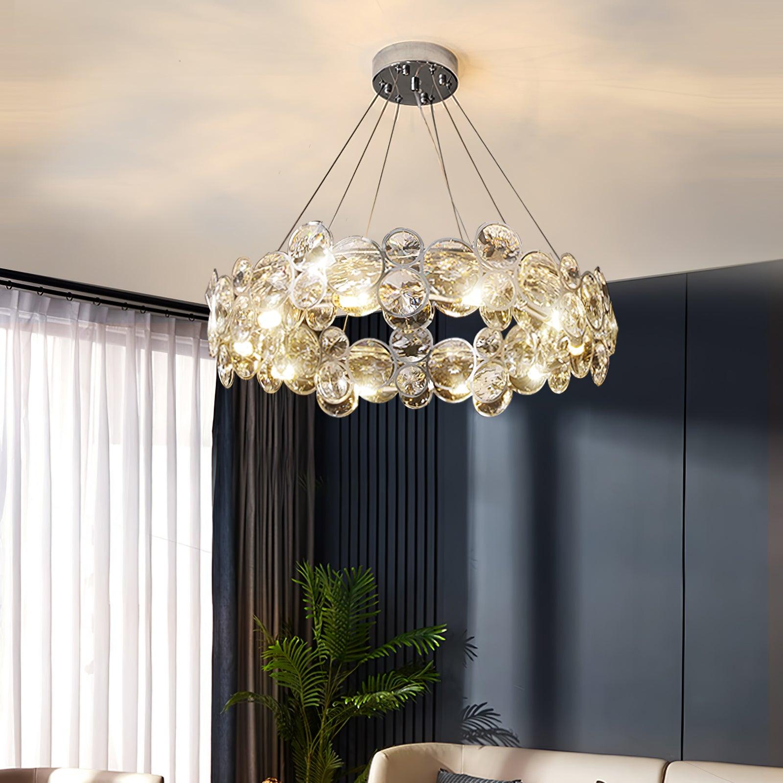 Cuthaiel Postmodern Luxury Round Chrome Crystal Chandelier - Letslighting