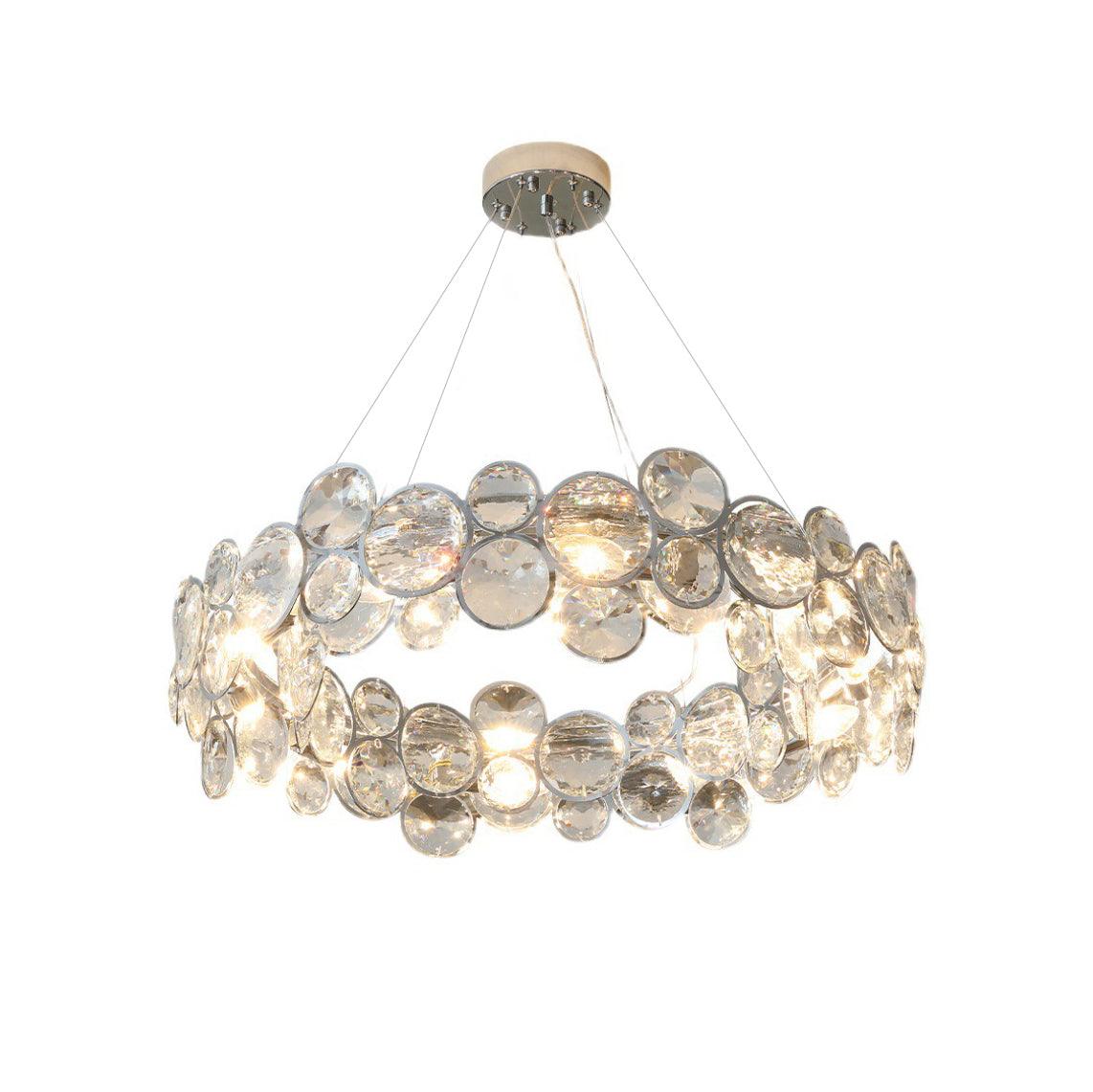 Cuthaiel Postmodern Luxury Round Chrome Crystal Chandelier - Letslighting