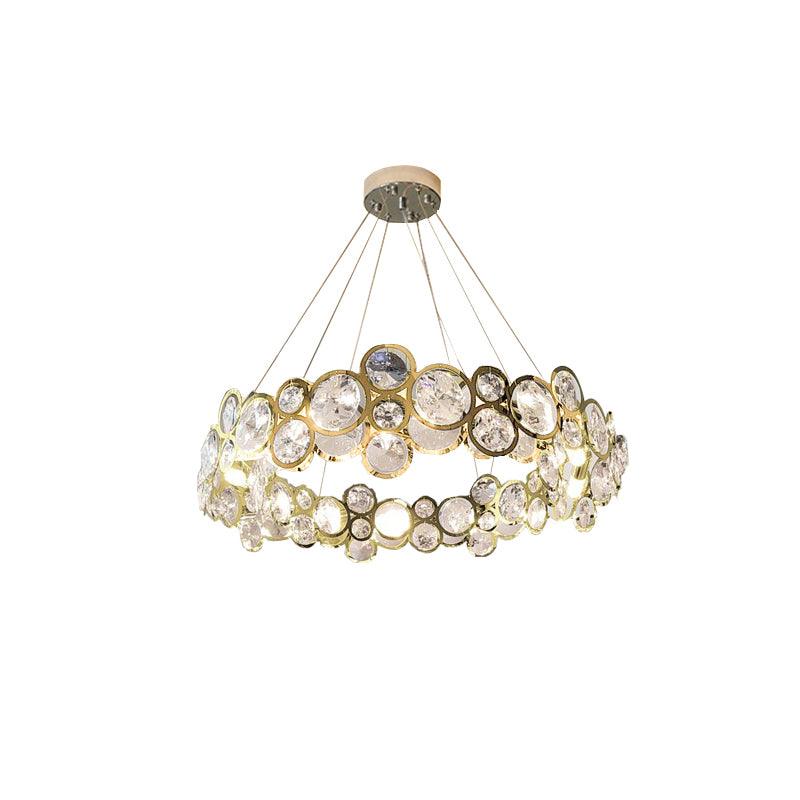 Cuthaiel Postmodern Luxury Round Chrome Crystal Chandelier - Letslighting