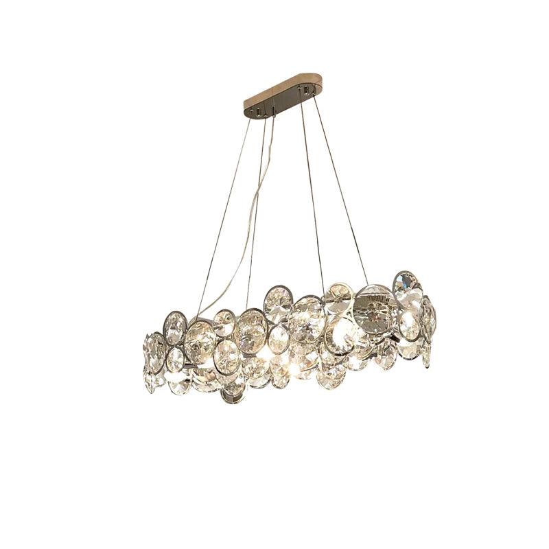 Cuthaiel Postmodern Luxury Round Chrome Crystal Chandelier - Letslighting