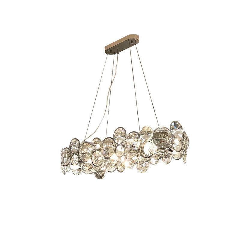 Cuthaiel Postmodern Luxury Round Chrome Crystal Chandelier - Letslighting