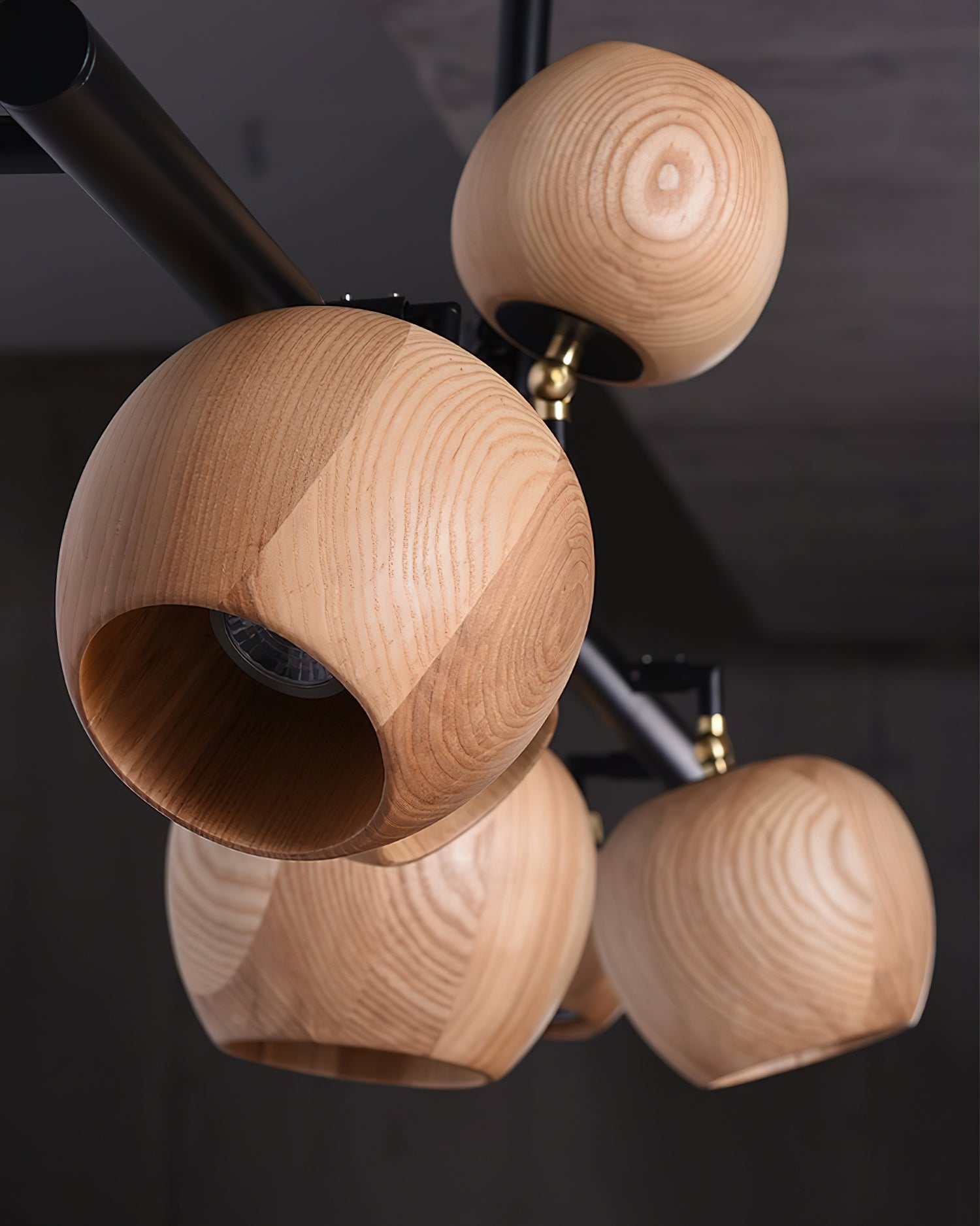 Avelira Rustic Wood Globe Linear Pendant Light - Letslighting