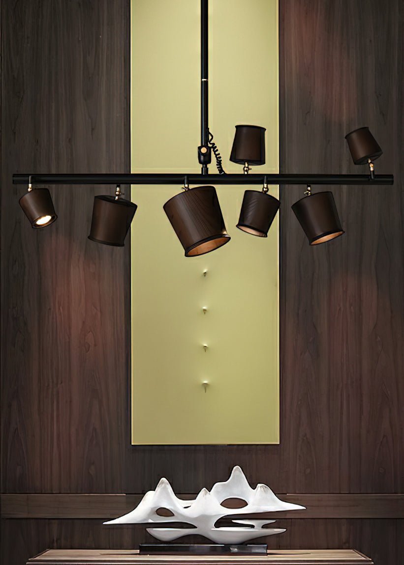 Avelira Rustic Wood Globe Linear Pendant Light - Letslighting