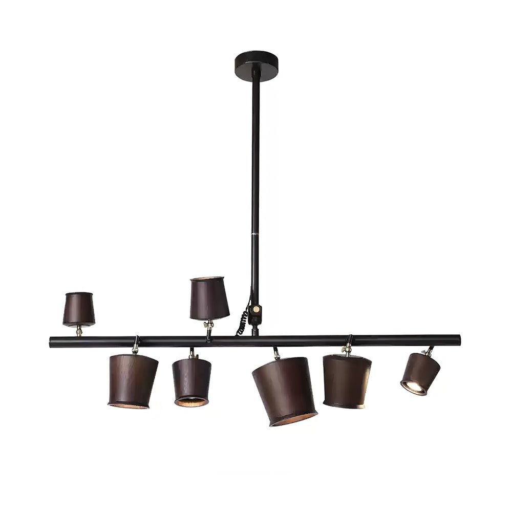 Avelira Rustic Wood Globe Linear Pendant Light - Letslighting
