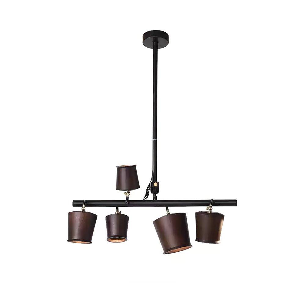 Avelira Rustic Wood Globe Linear Pendant Light - Letslighting