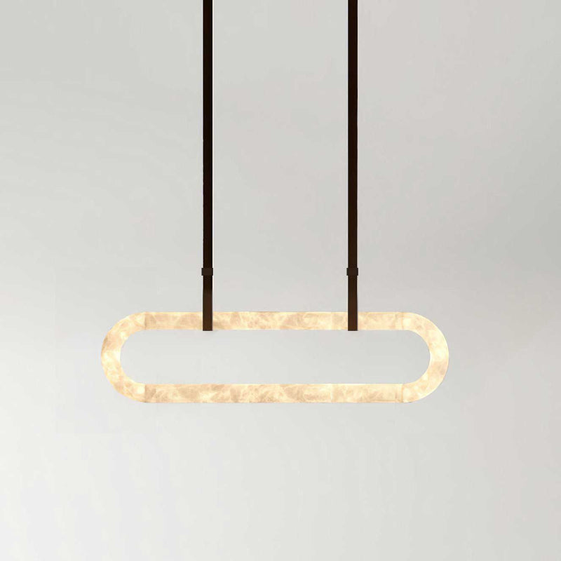 Vista Modern Minimalist Art Alabaster Chandelier - Letslighting