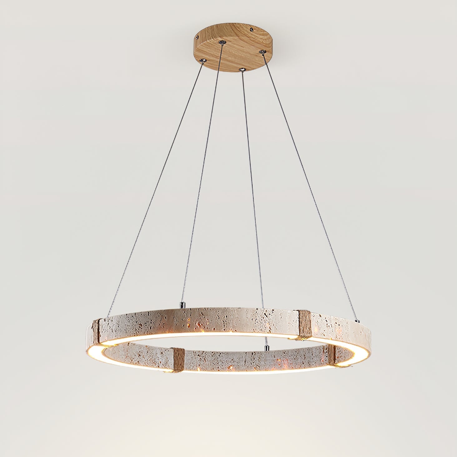 Ritta Ring  Travertine Pendant Light