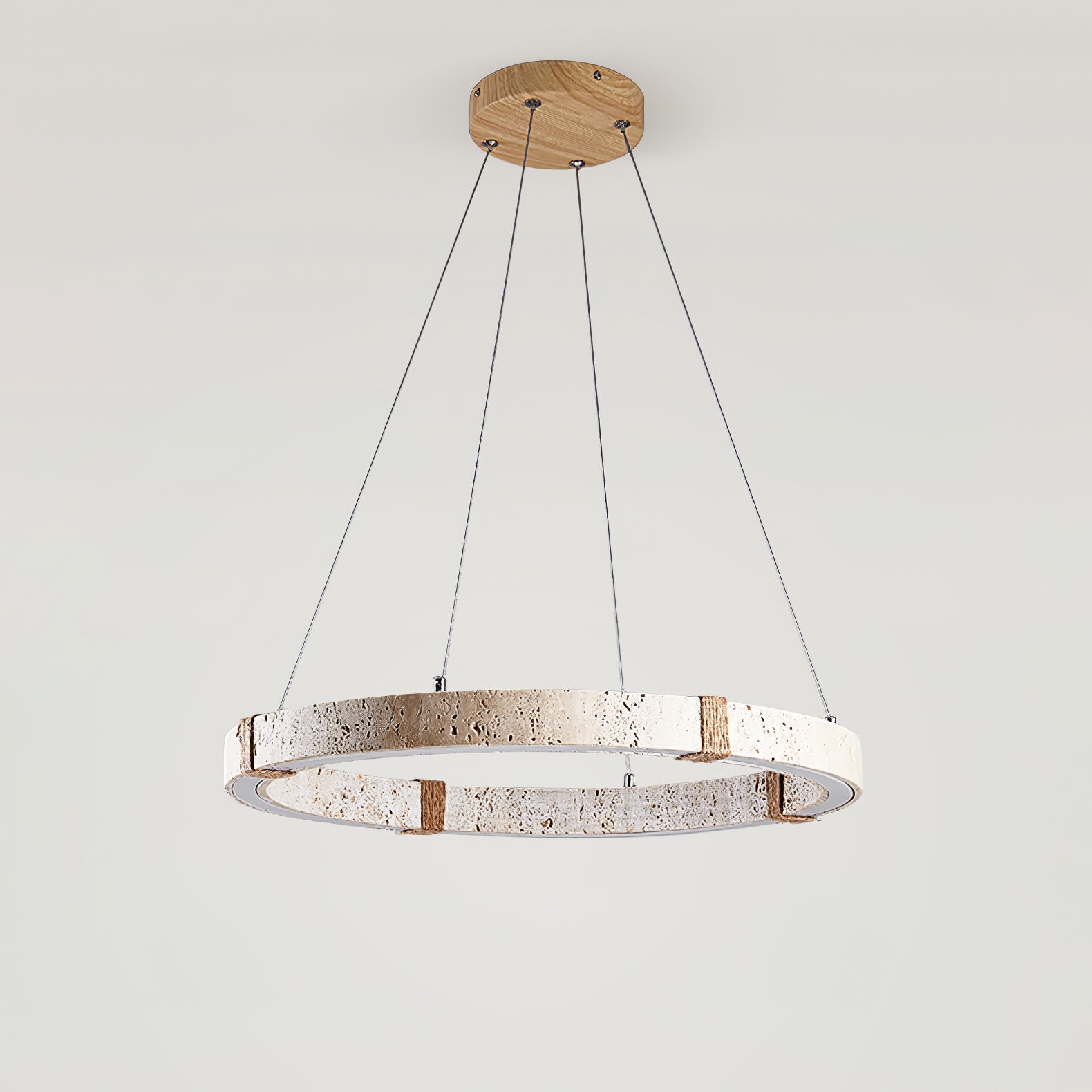 Ritta Ring  Travertine Pendant Light