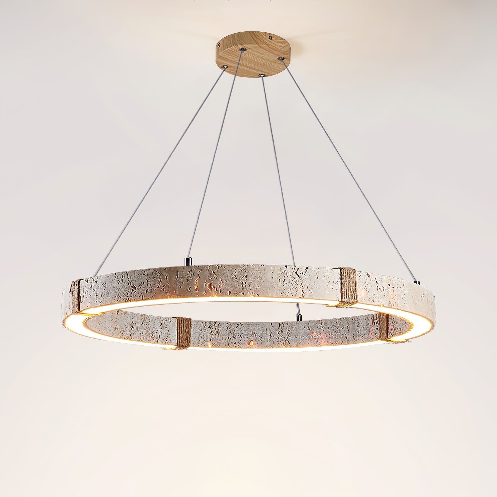 Ritta Ring  Travertine Pendant Light