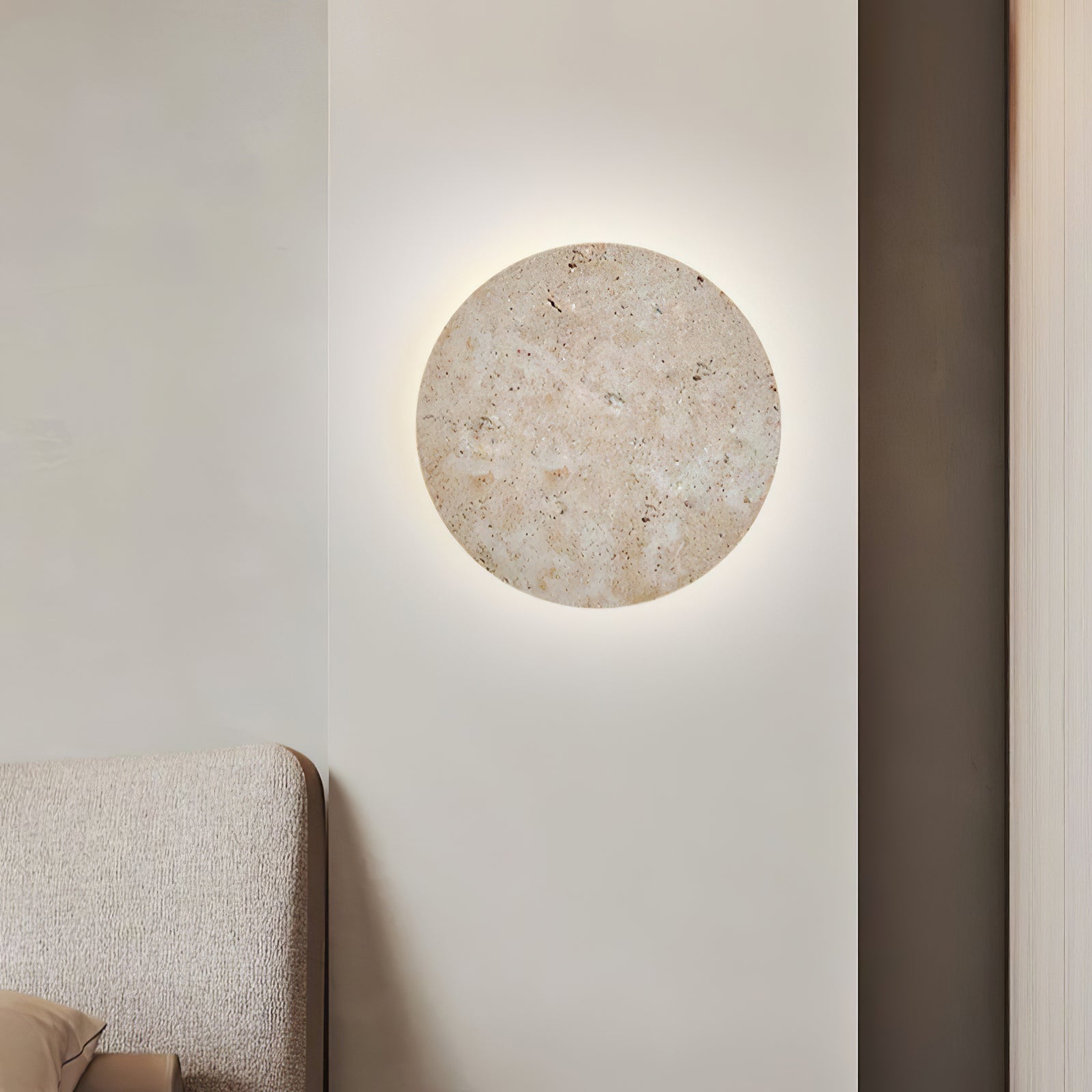 Aurzoren Minimalist Travertine Wall Light - Letslighting