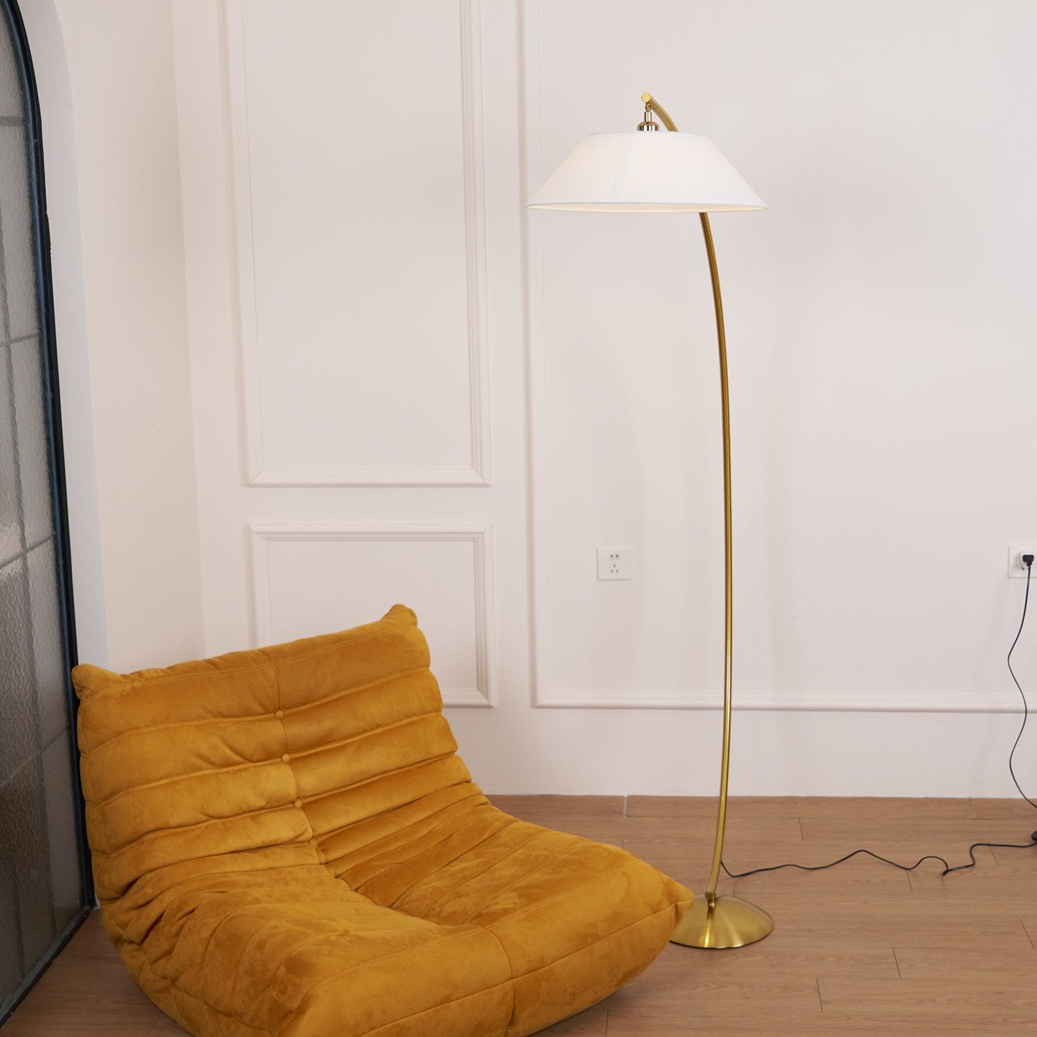 Varnan Steel Fabric Floor Lamp - Letslighting