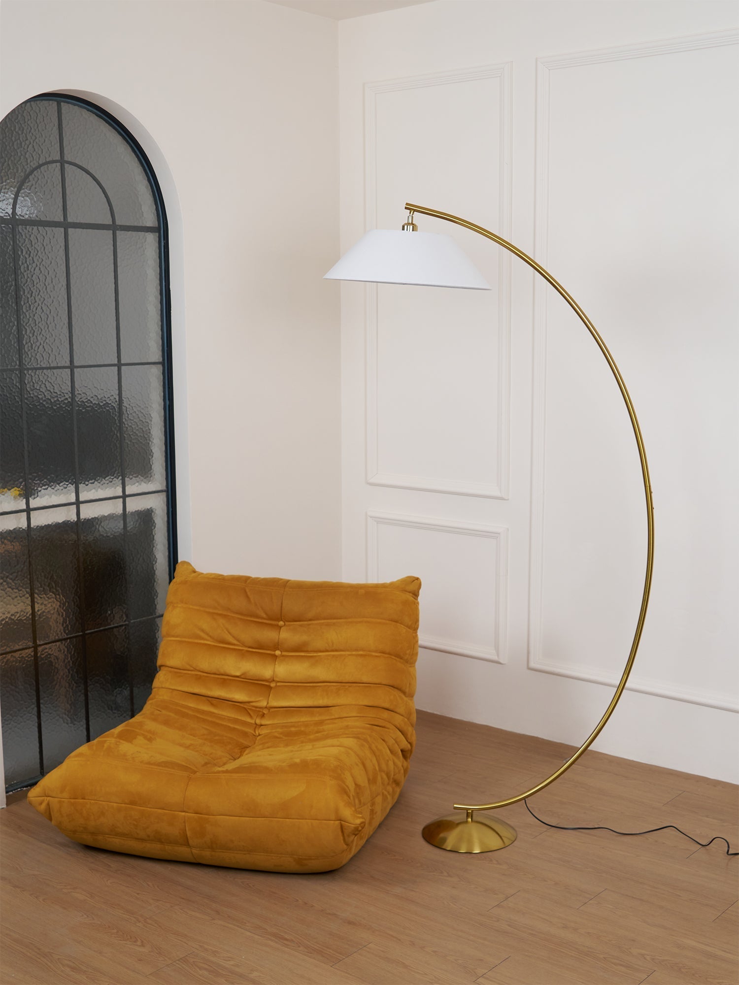 Varnan Steel Fabric Floor Lamp - Letslighting