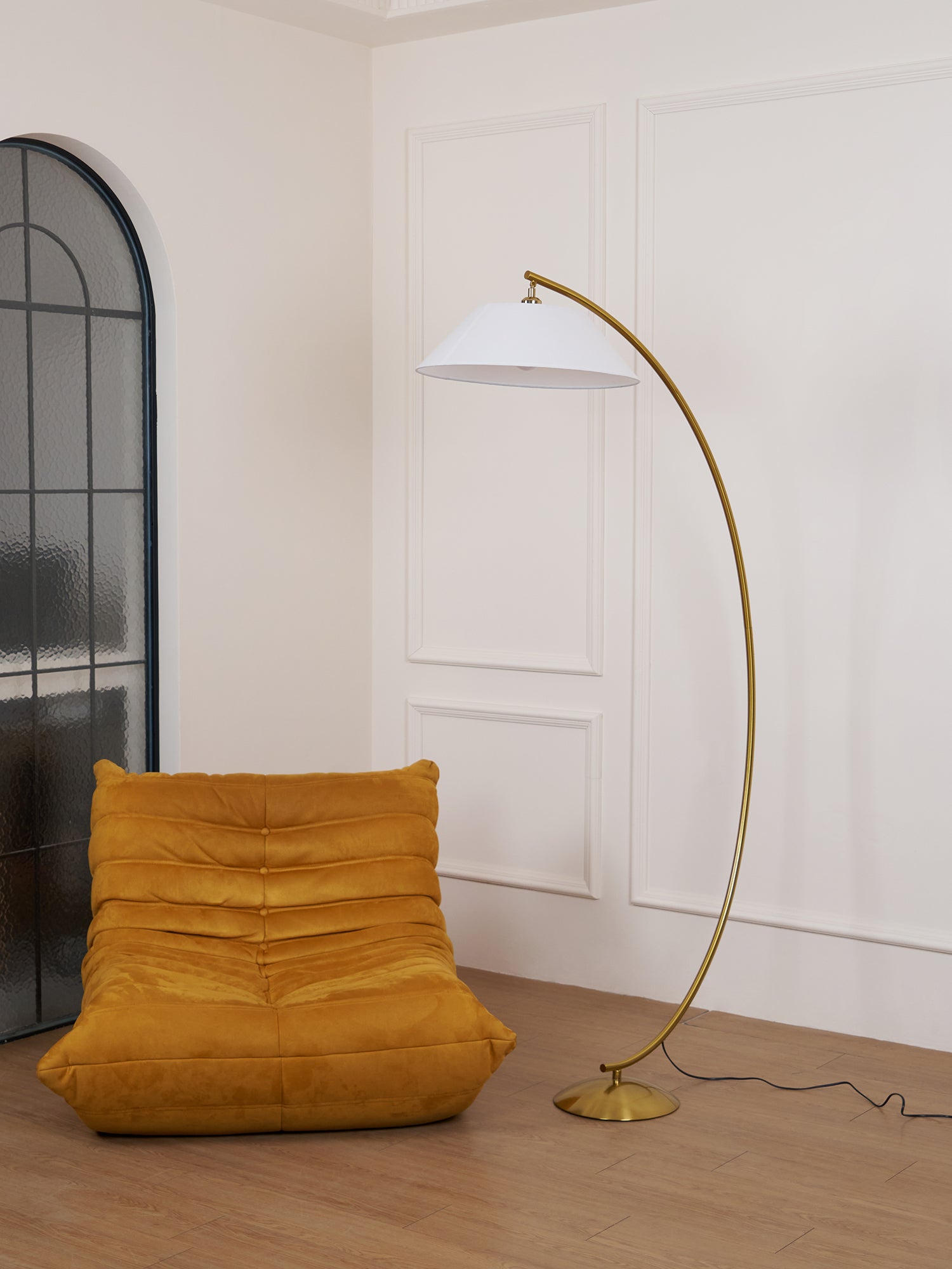 Varnan Steel Fabric Floor Lamp - Letslighting