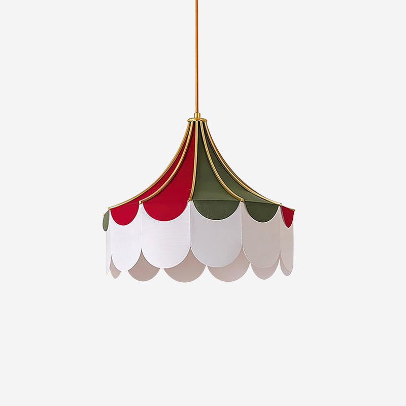 Circus Fabric Pendant Lamp Scalloped Nostalgic Playful - Letslighting