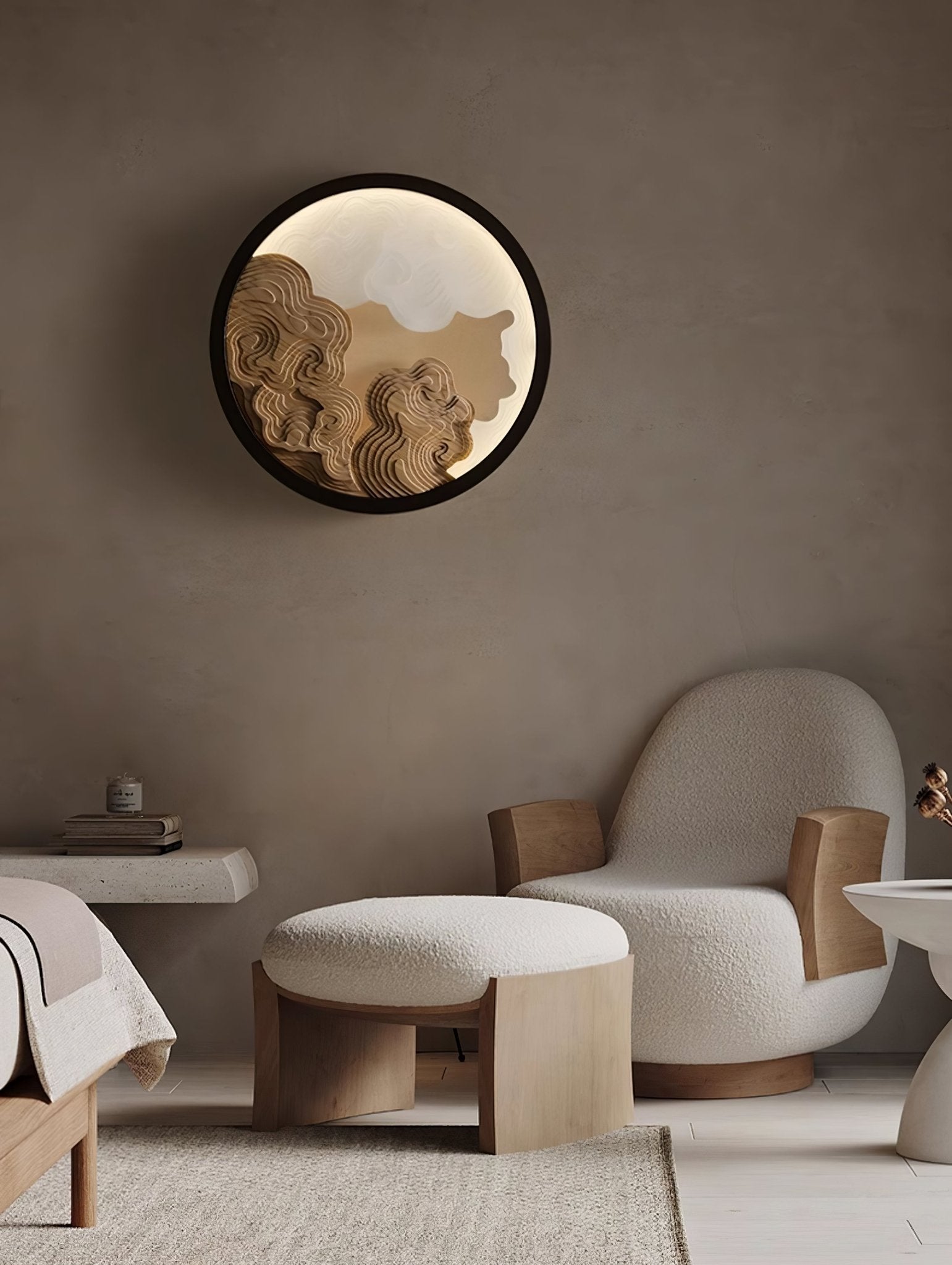 Cirrus Modern Wood & Acrylic Wall Light
