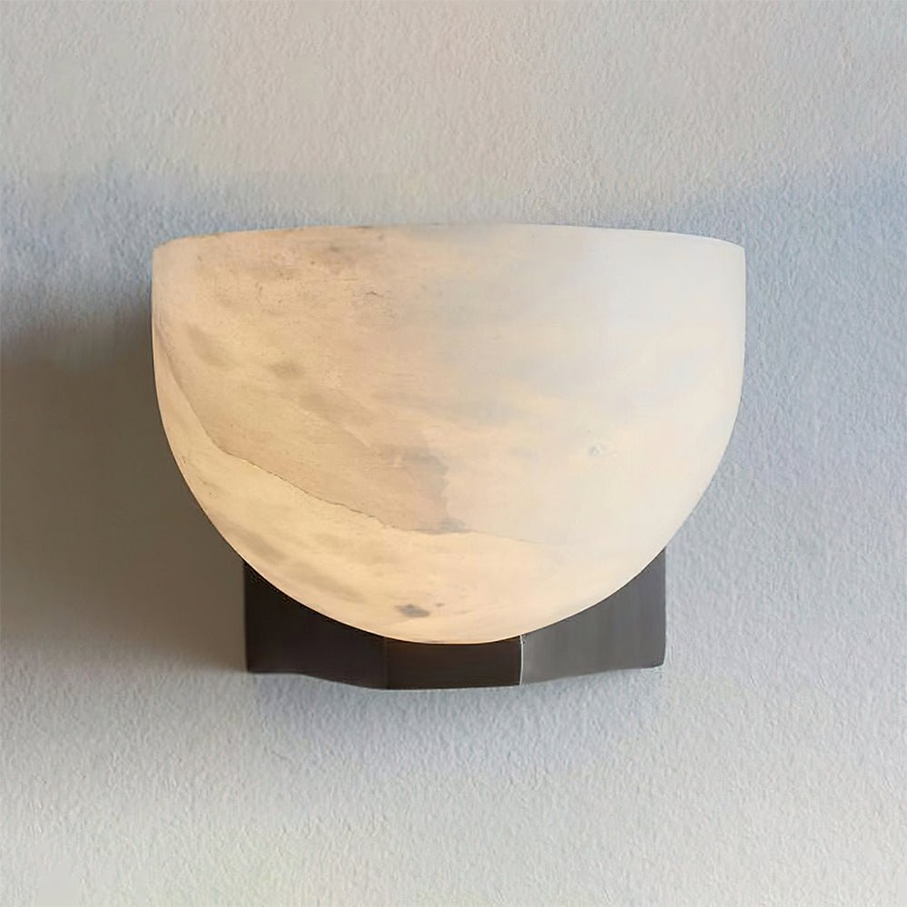 Corvina Bowl Alabaster Wall Light - Letslighting