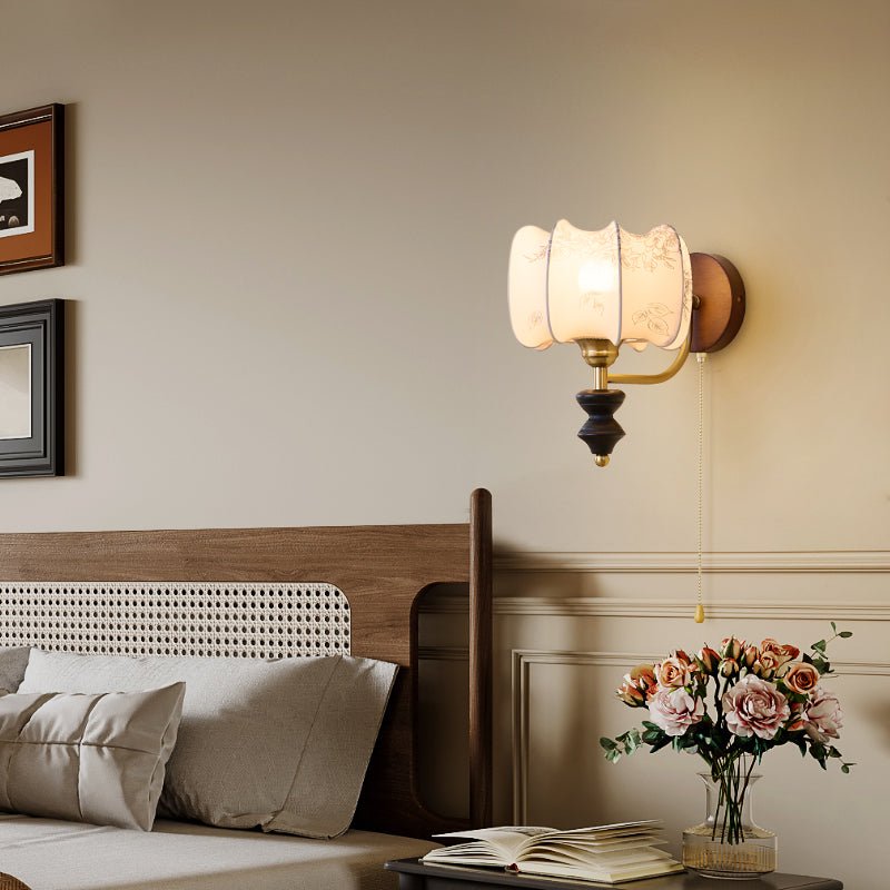 Eshae Premium Nordic Art Fabric Wood Wall Lamp - Letslighting