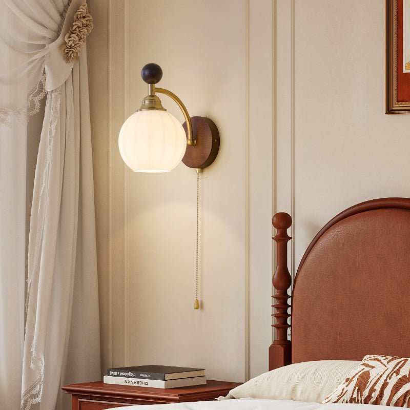 Eshae Premium Nordic Art Fabric Wood Wall Lamp - Letslighting