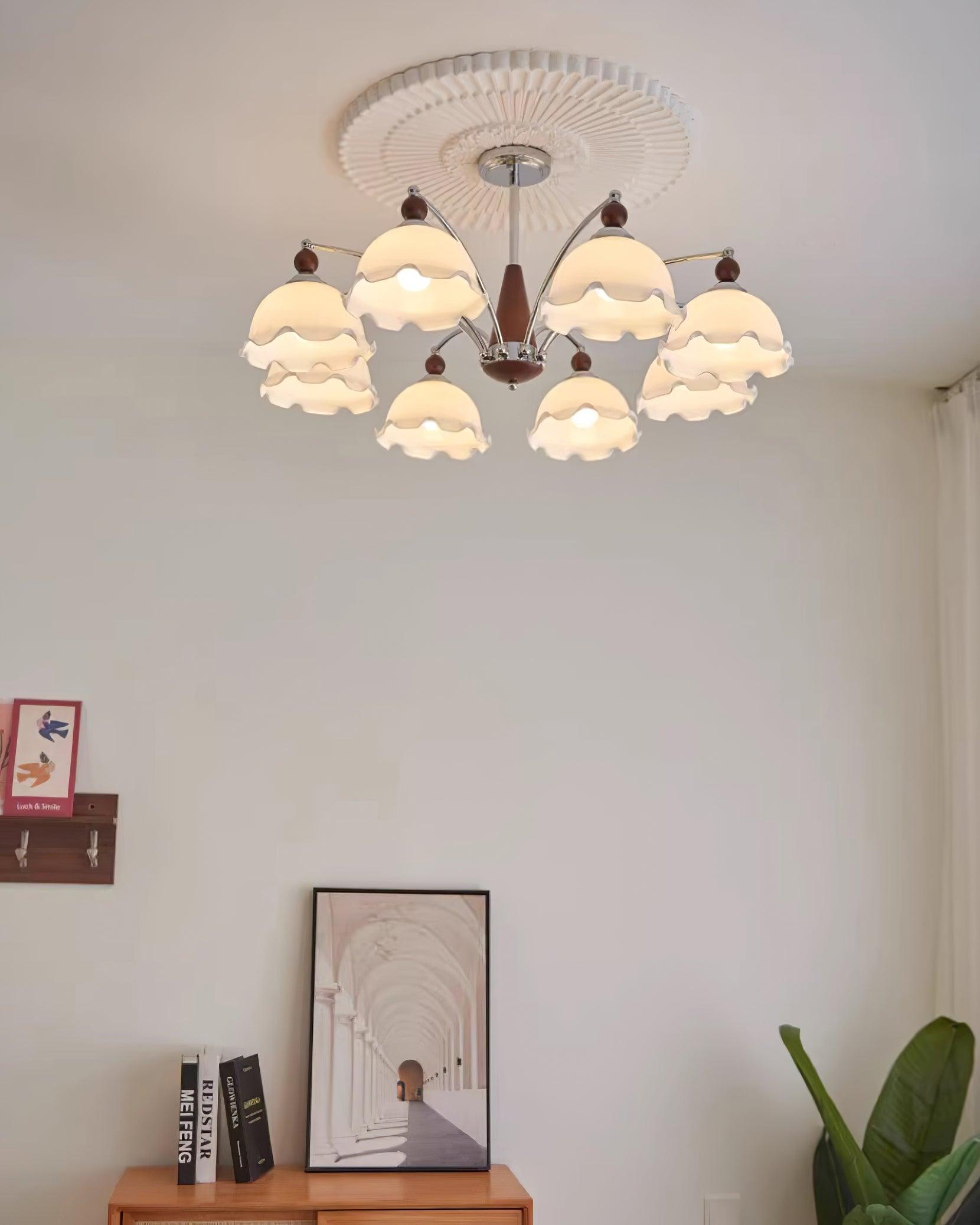 Claudia Flowers Chandelier Vintage Floral Elegance - Letslighting