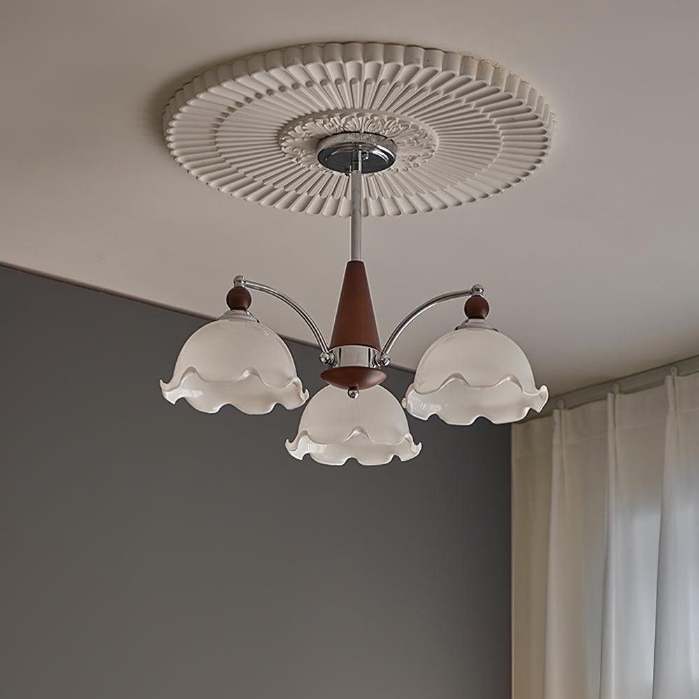 Claudia Flowers Chandelier Vintage Floral Elegance - Letslighting