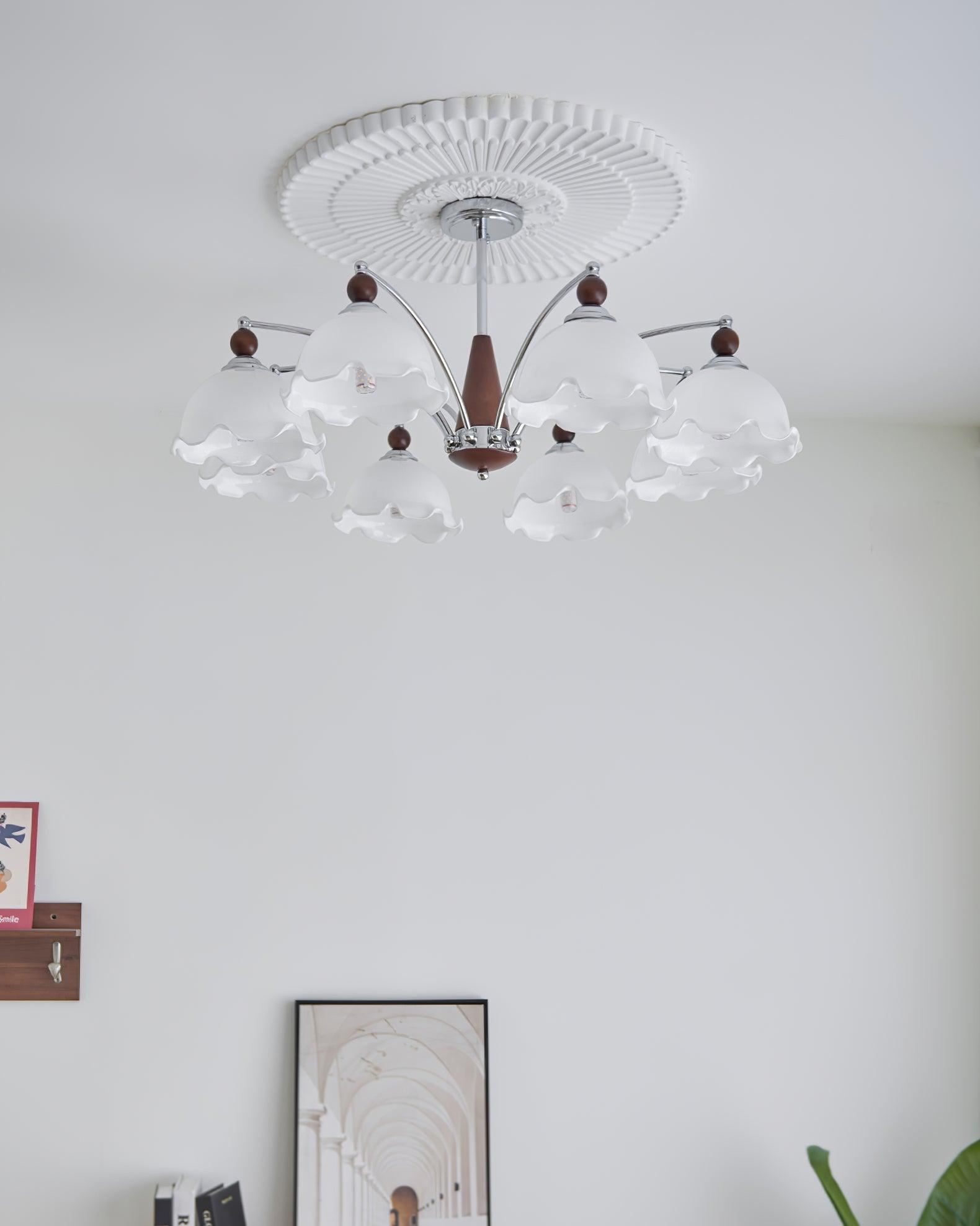 Claudia Flowers Chandelier Vintage Floral Elegance - Letslighting