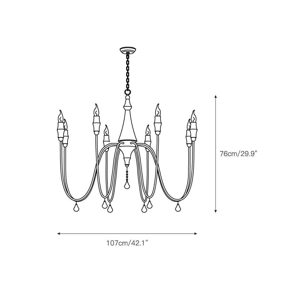 Arcad Vintage Industrial Wooden Chandelier - Letslighting