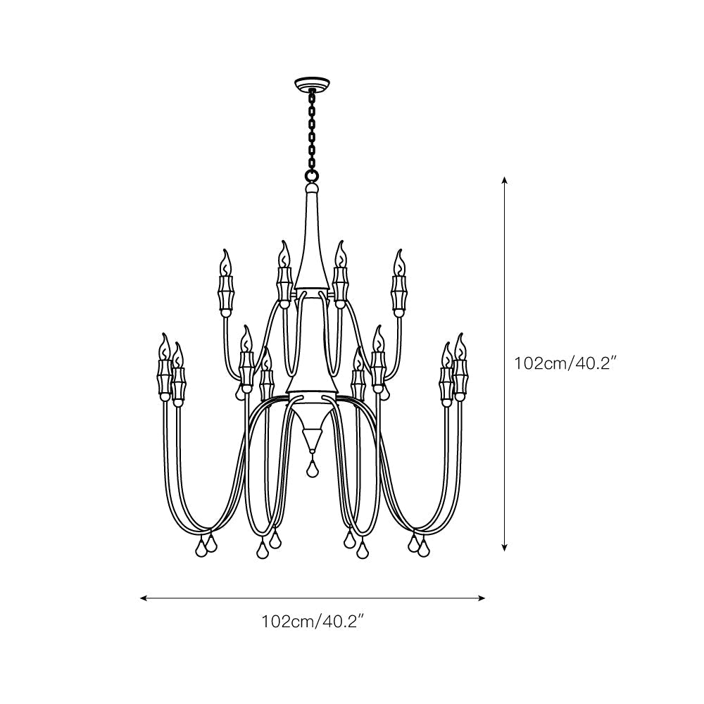 Arcad Vintage Industrial Wooden Chandelier - Letslighting