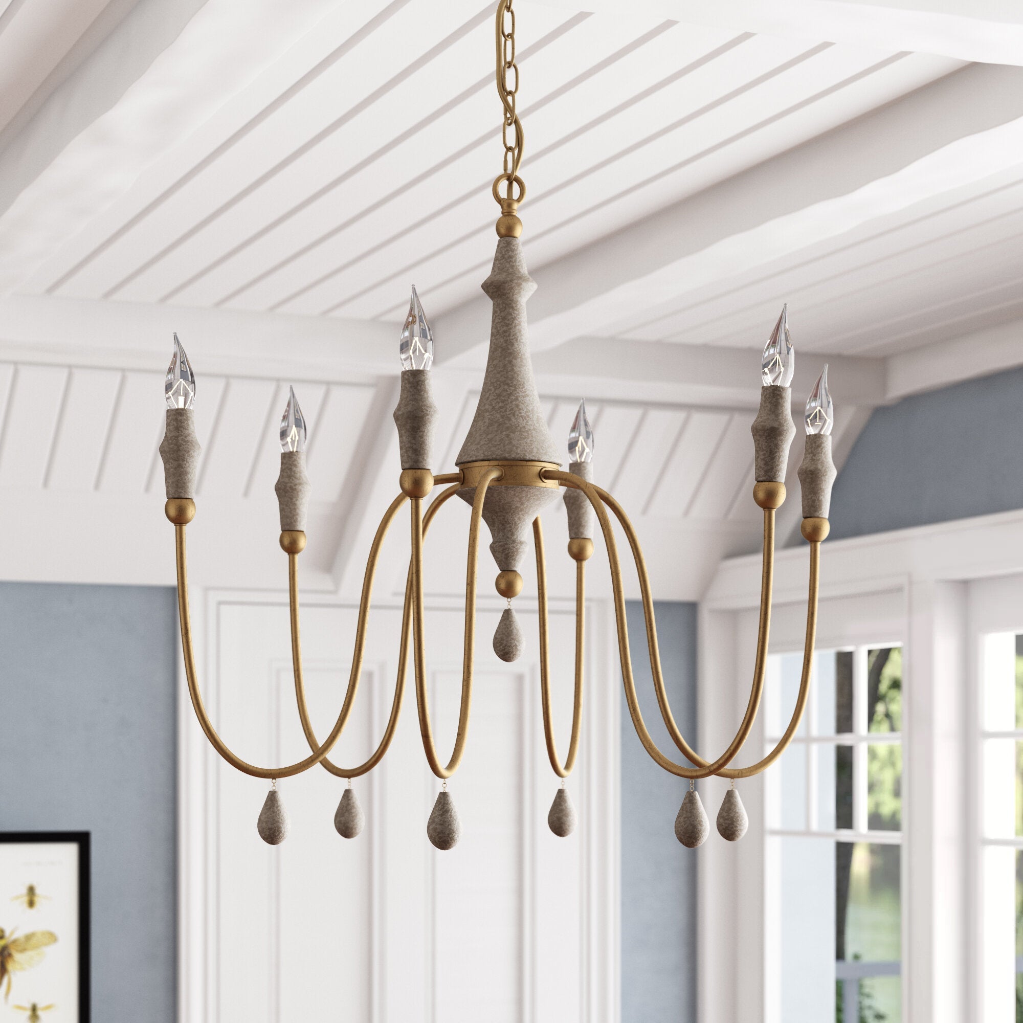 Arcad Vintage Industrial Wooden Chandelier - Letslighting