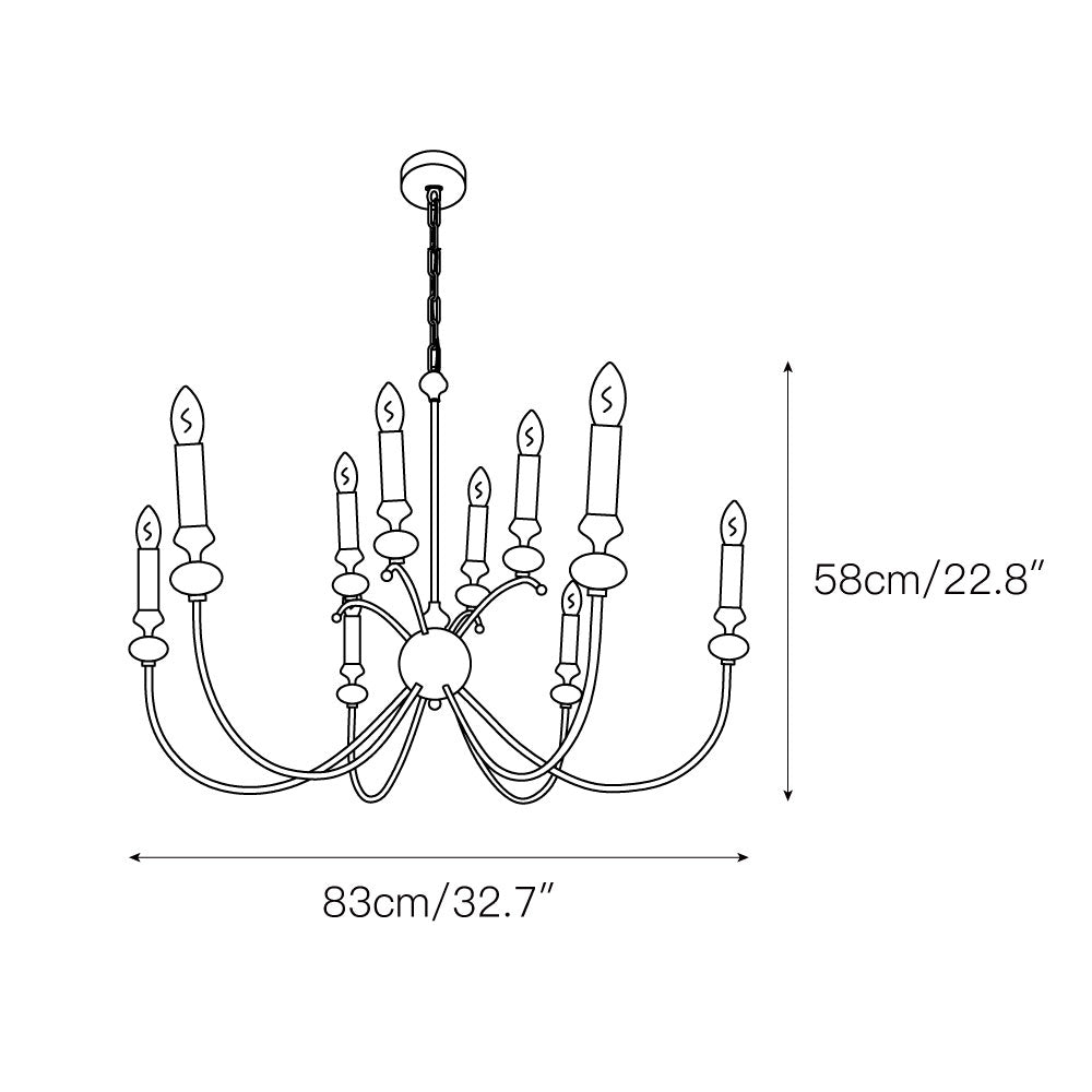 Crest Premium Vintage Industrial Black Chandelier - Letslighting