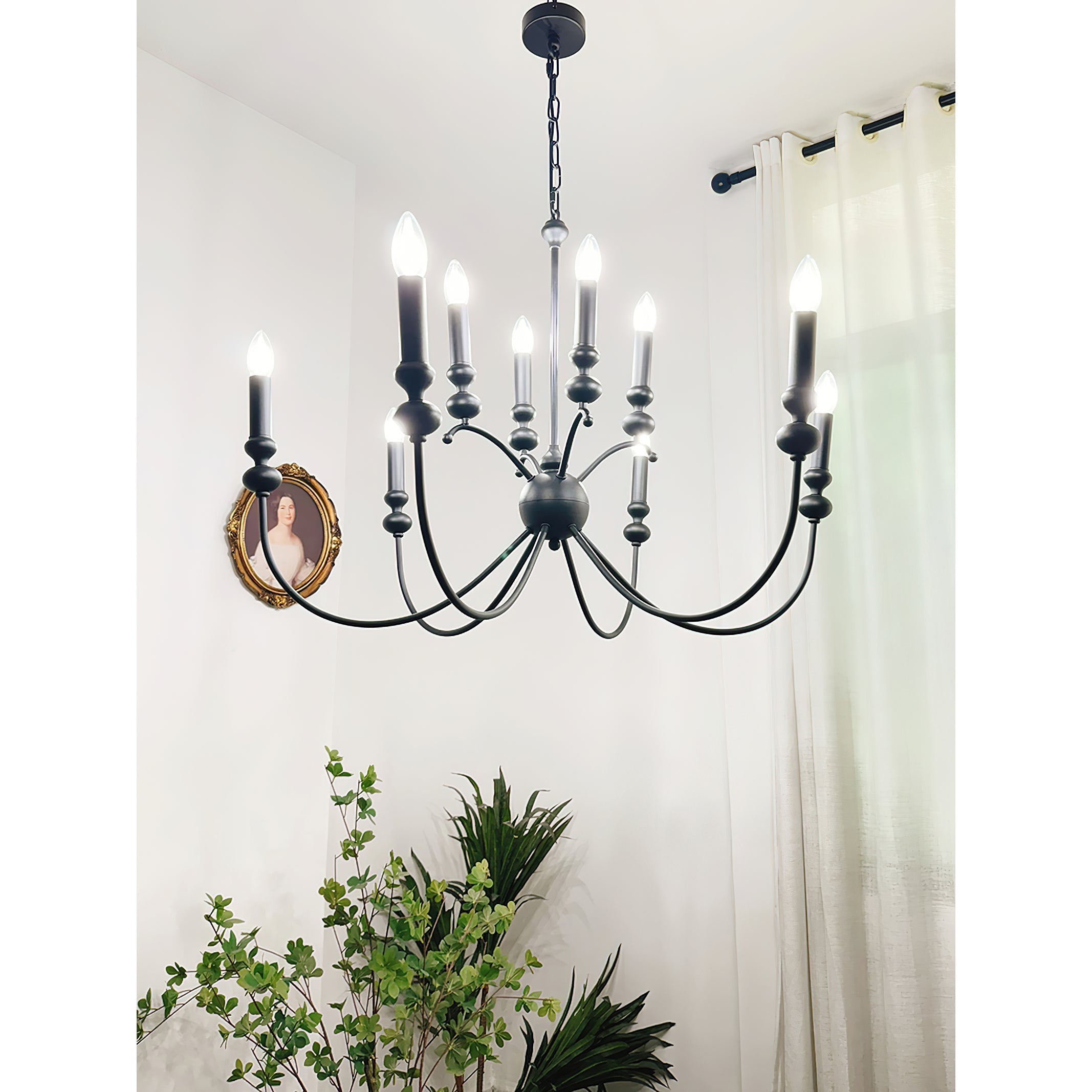 Crest Premium Vintage Industrial Black Chandelier - Letslighting