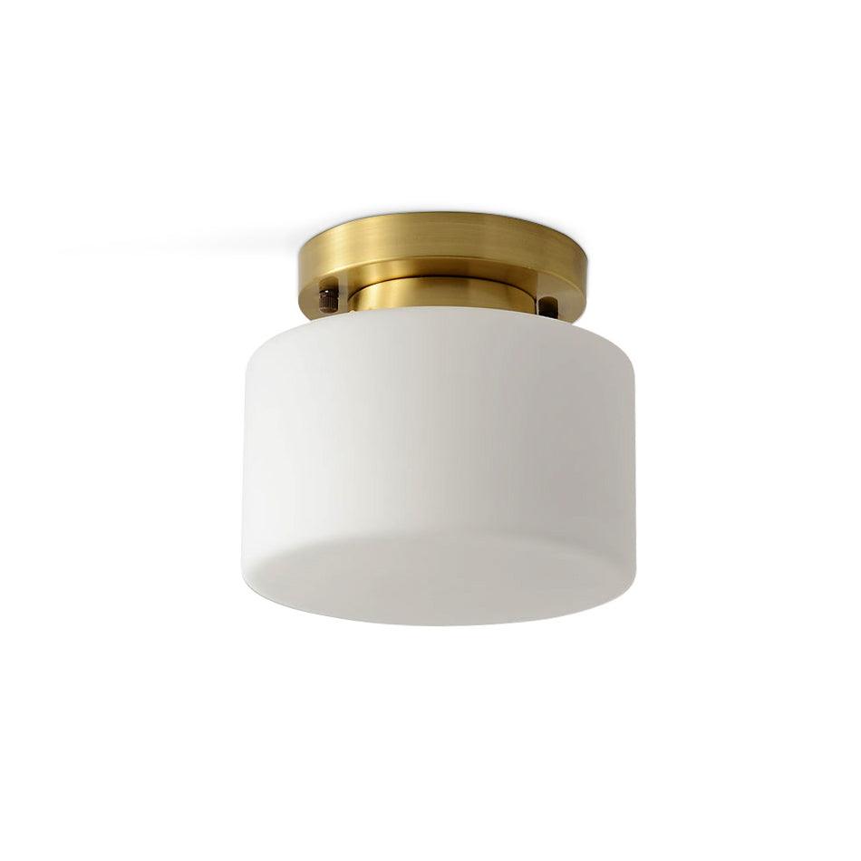 Elsilisra Nordic Art Brass Glass Flush Mount Ceiling Light - Letslighting