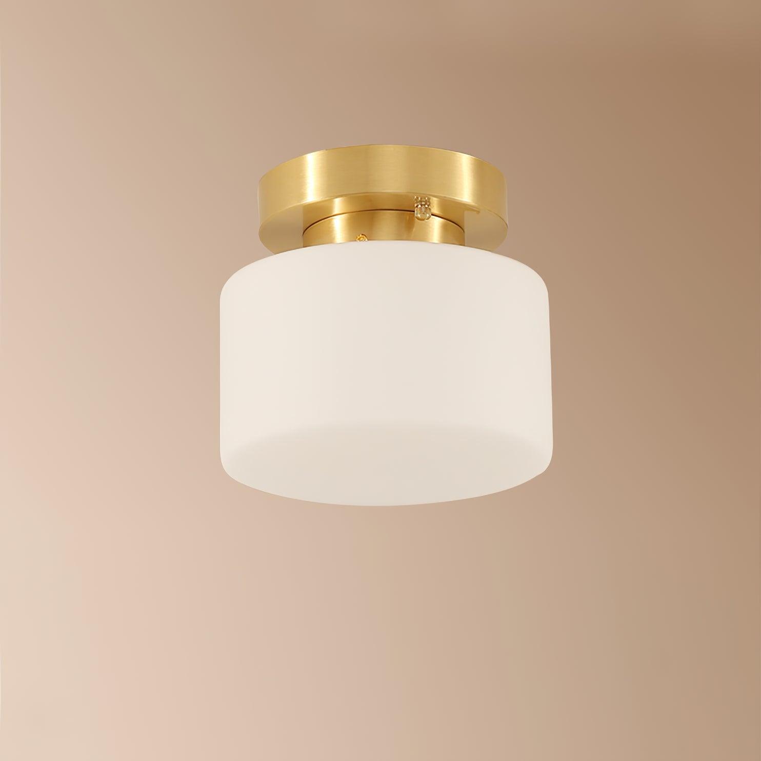 Elsilisra Nordic Art Brass Glass Flush Mount Ceiling Light - Letslighting