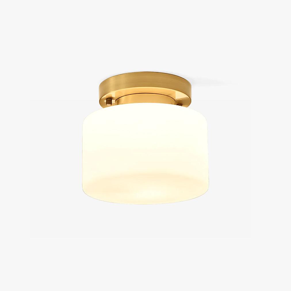 Elsilisra Nordic Art Brass Glass Flush Mount Ceiling Light - Letslighting