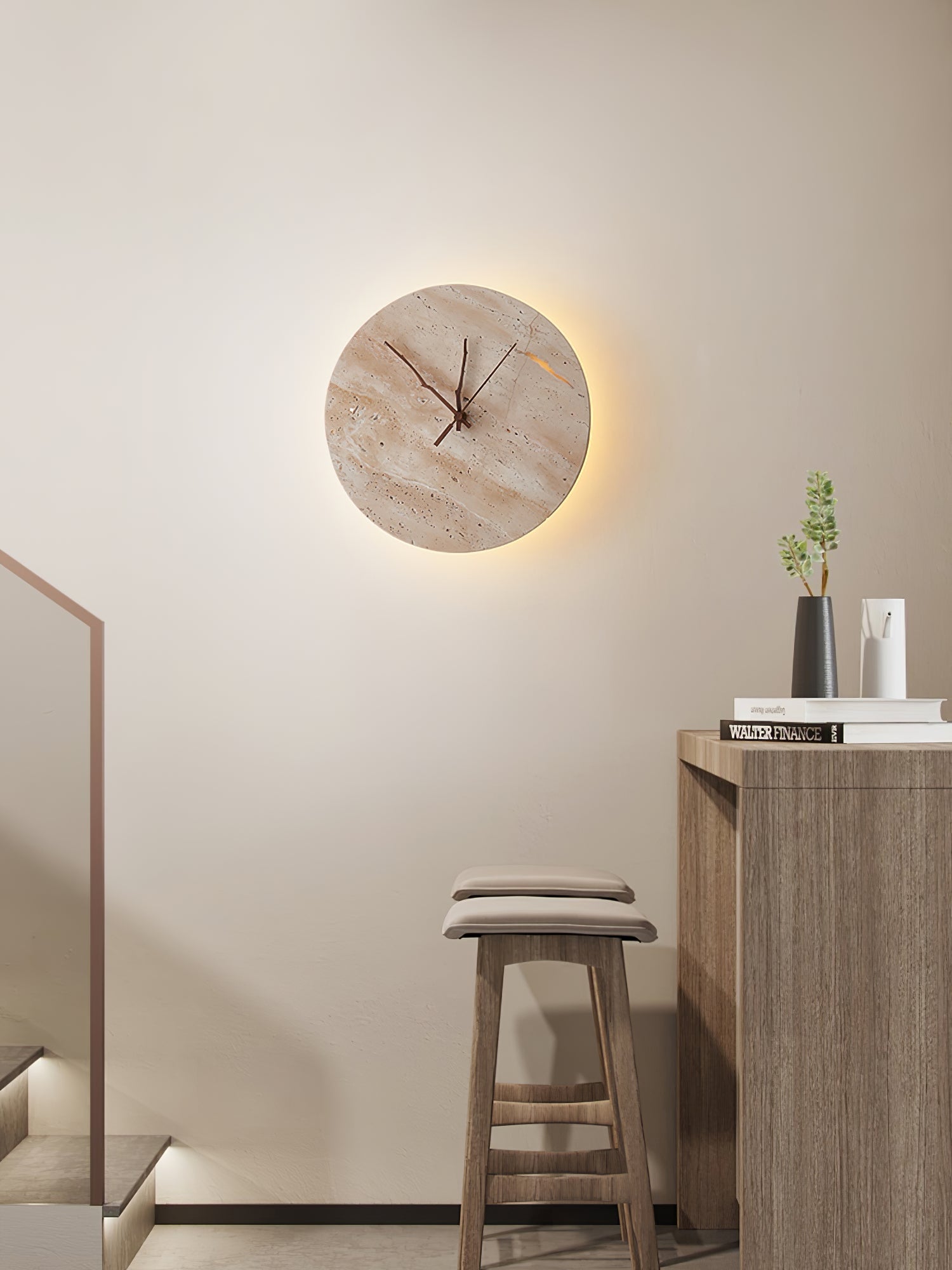 Volira Minimalist Travertine Wall Light - Letslighting