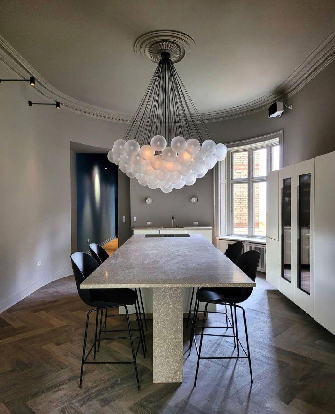 Lustra Chandelier Bubble Frosted Glass - Letslighting