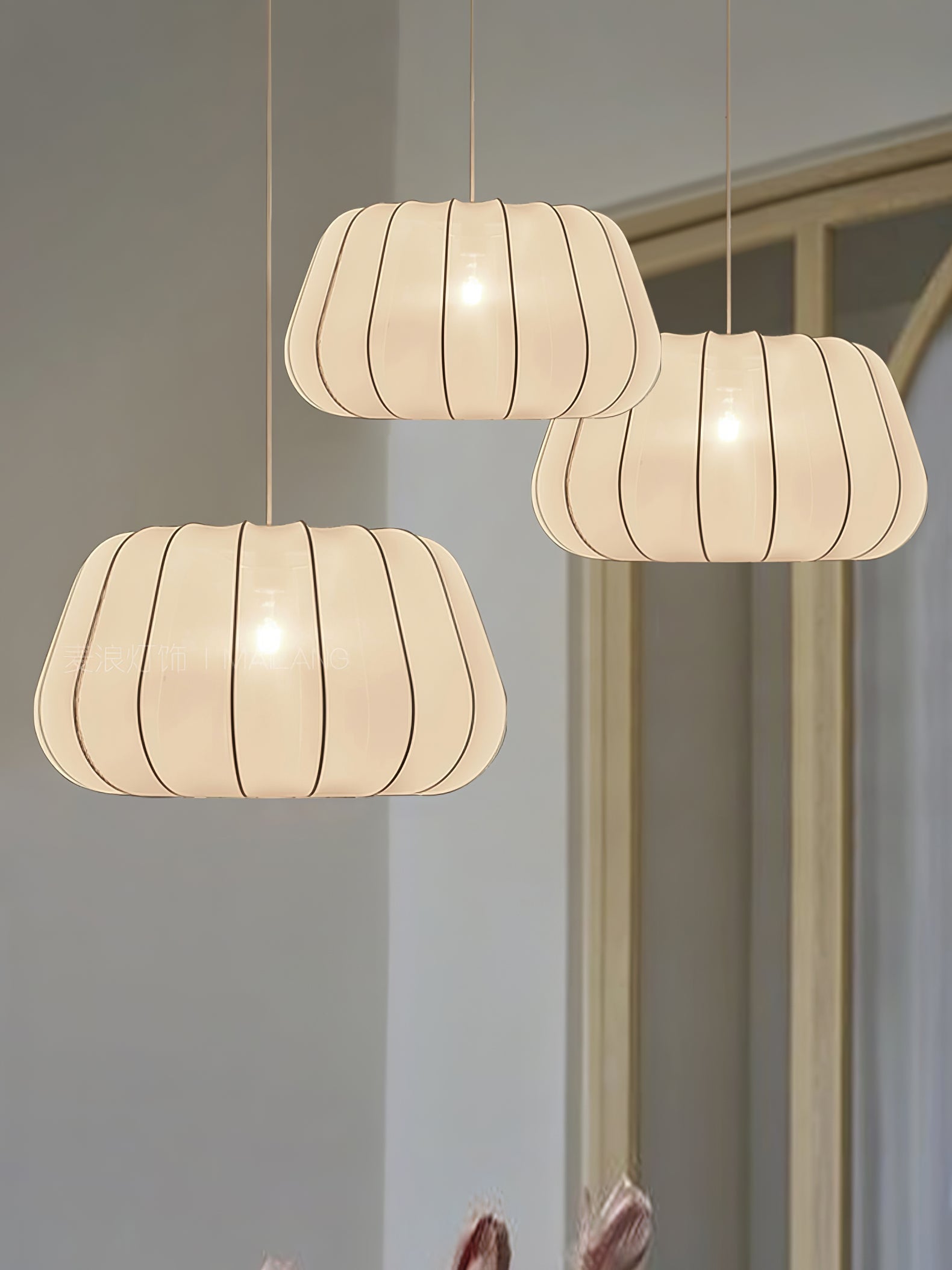 Evvararis Elegance Cloud Fabric Pendant Lamp - Letslighting