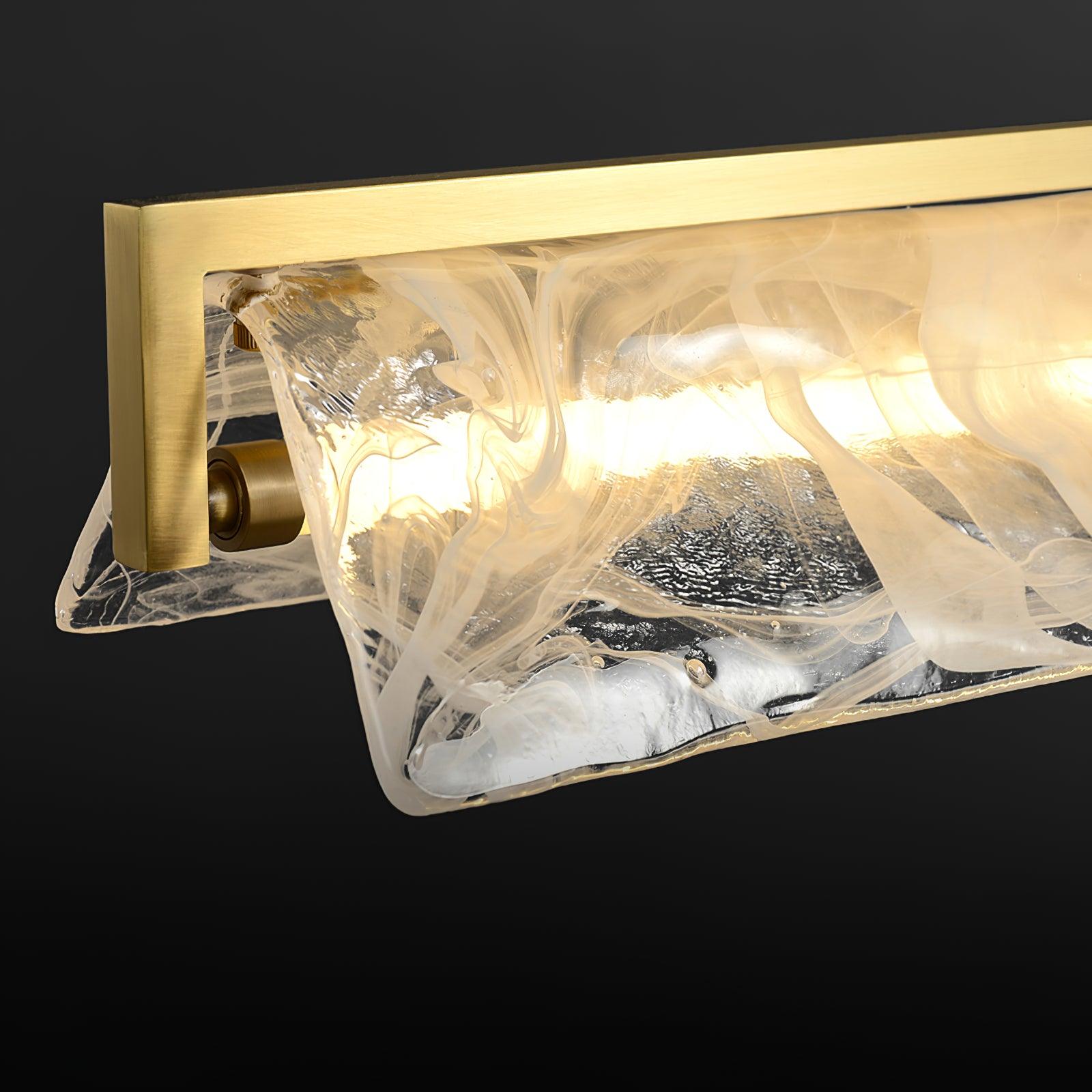 Muse Nordic Art Cloud Fog Brass Glass Wall Lamp - Letslighting