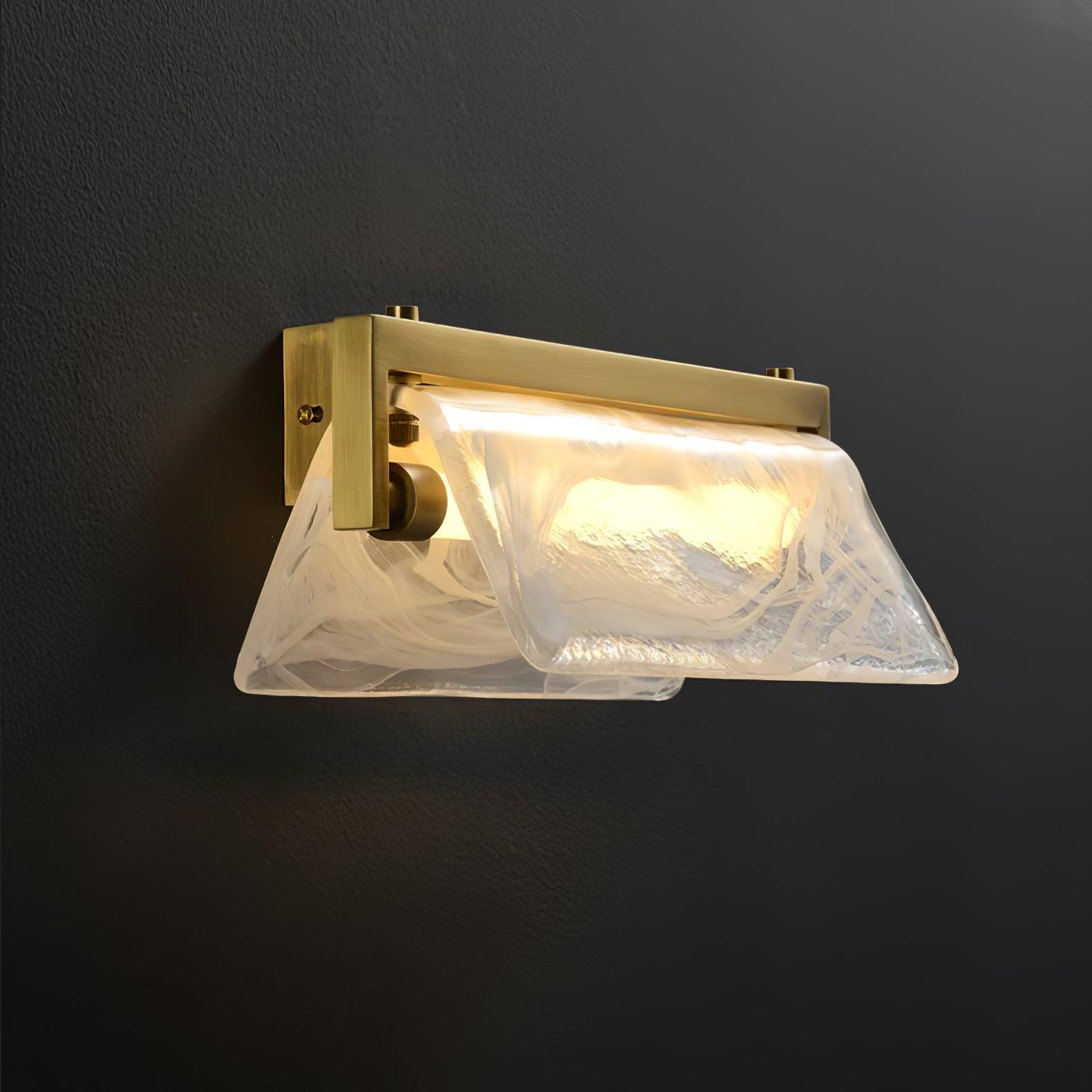 Muse Nordic Art Cloud Fog Brass Glass Wall Lamp - Letslighting
