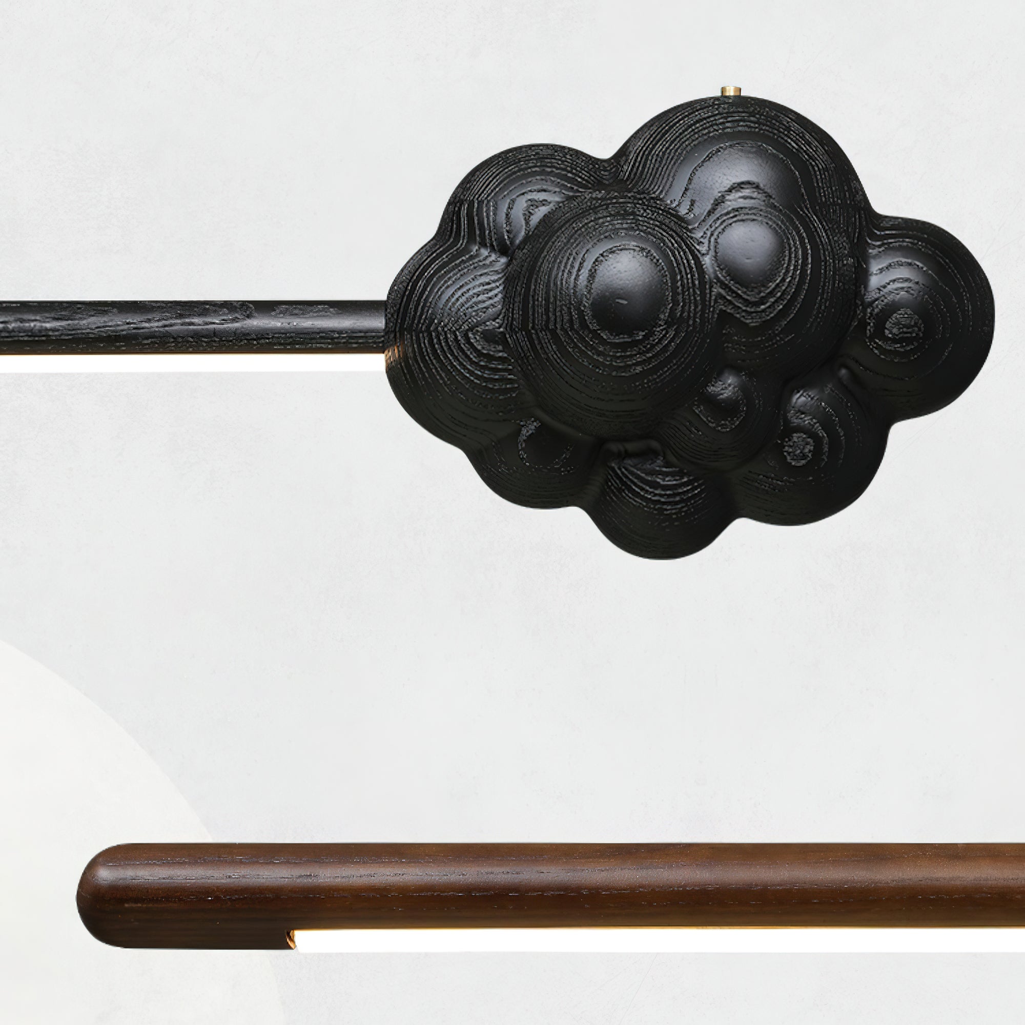 Lustra Pendant Lamp Wood Stick Cloud Minimalist - Letslighting