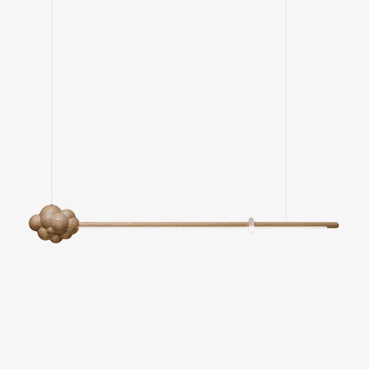 Lustra Pendant Lamp Wood Stick Cloud Minimalist - Letslighting