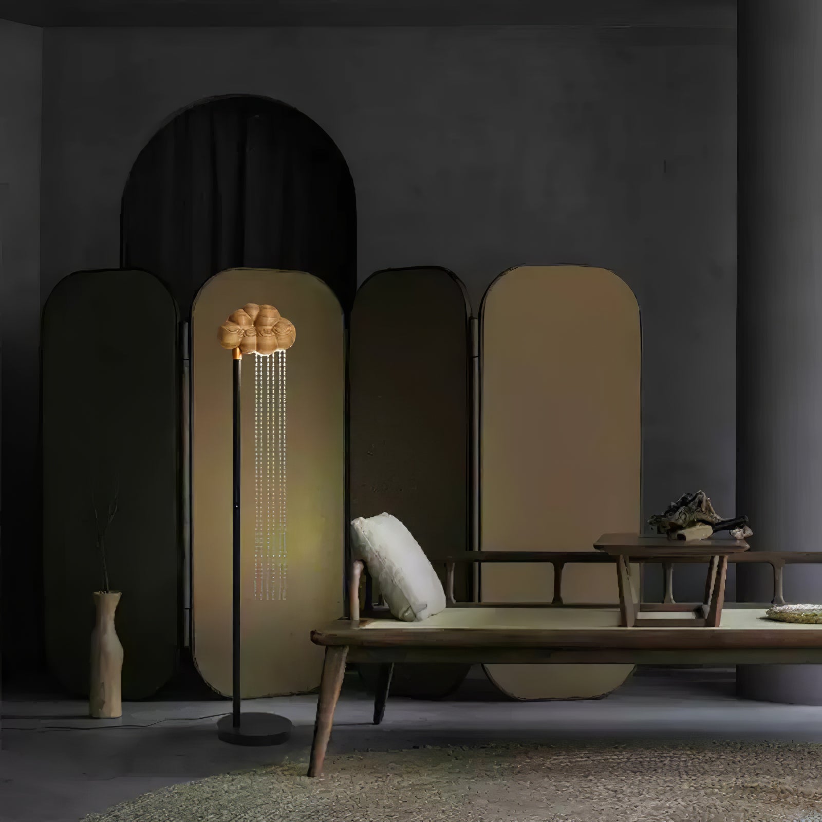 Orinyra Cloud-shaped Bronze Floor Lamp - Letslighting