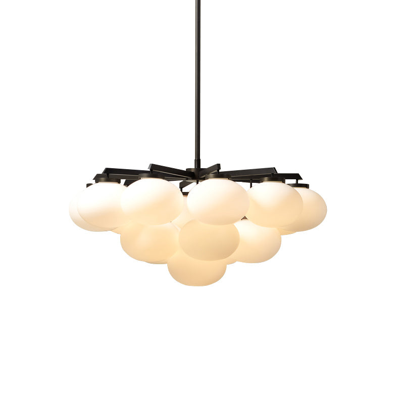 Edge Premium Elegance Brass Glass Chandelier - Letslighting
