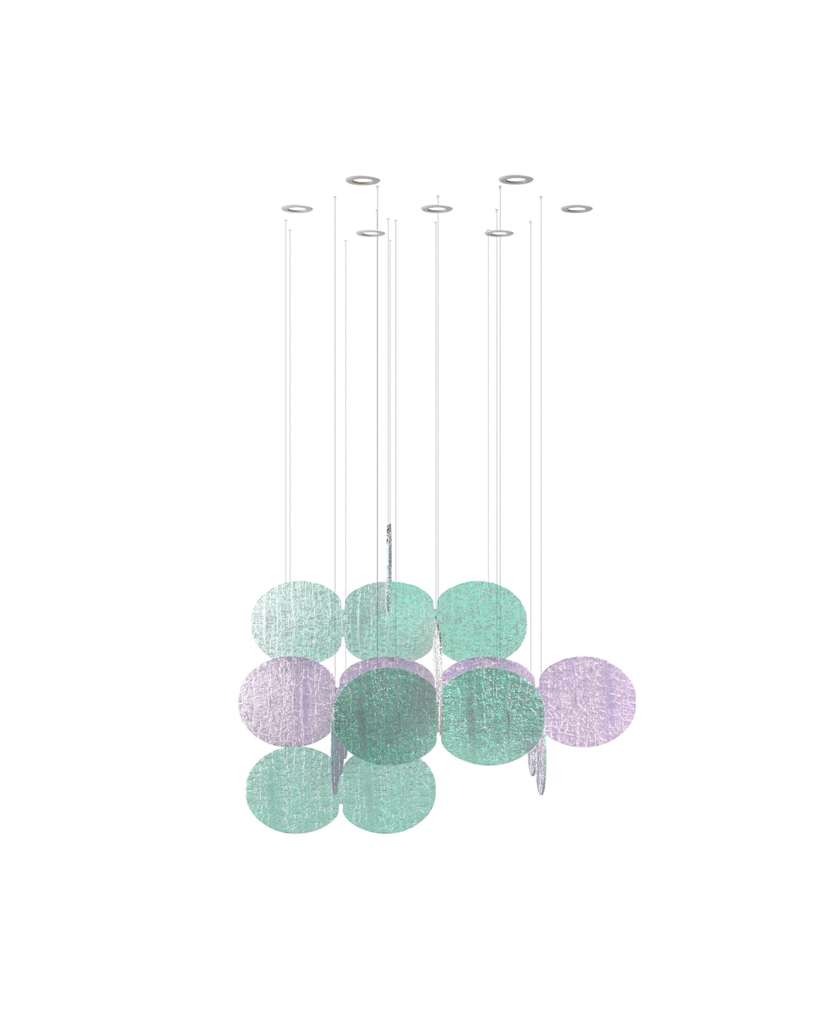 Clouds Iridescent Disc Chandelier - Letslighting