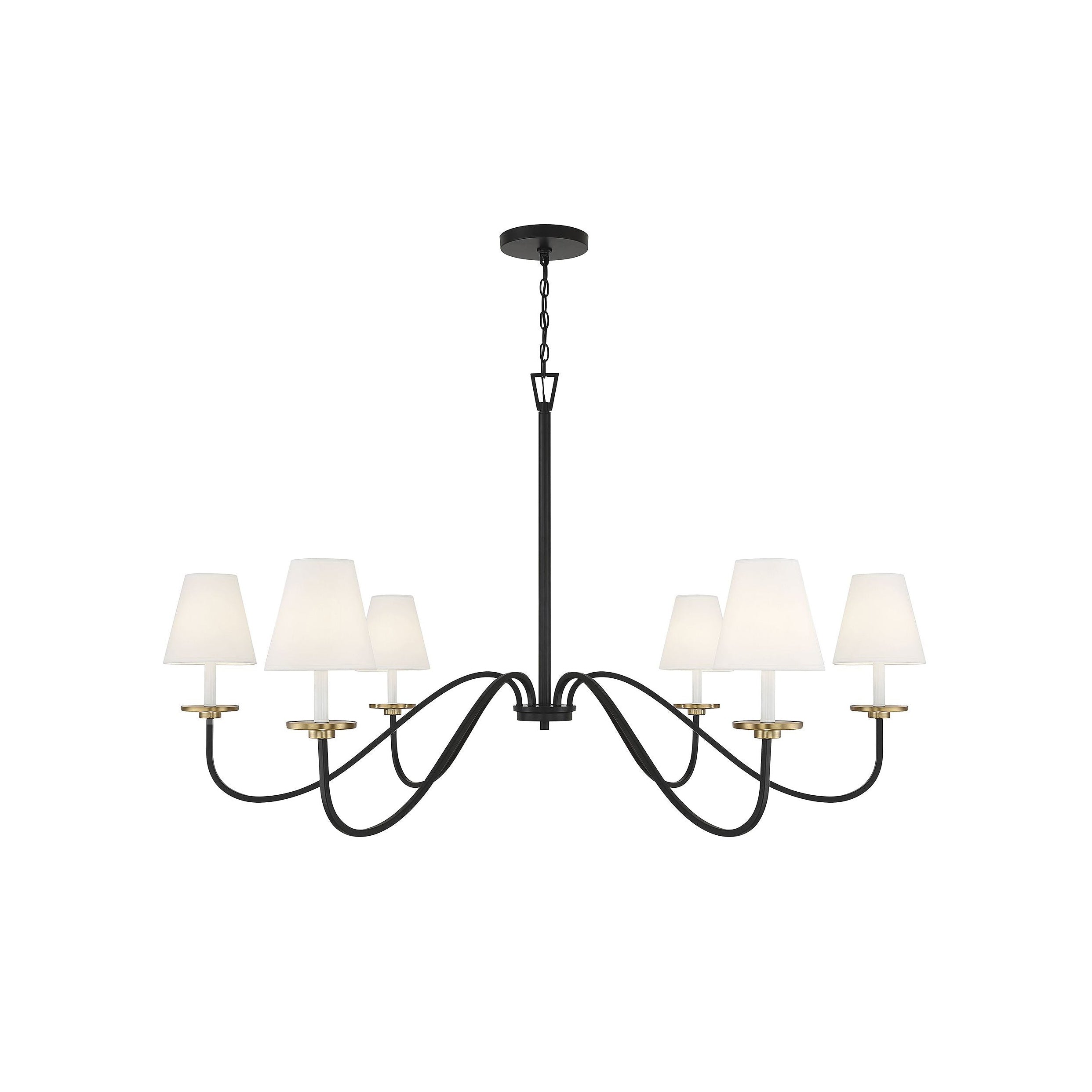 Flux Vintage Industrial Brass Fabric Chandelier - Letslighting