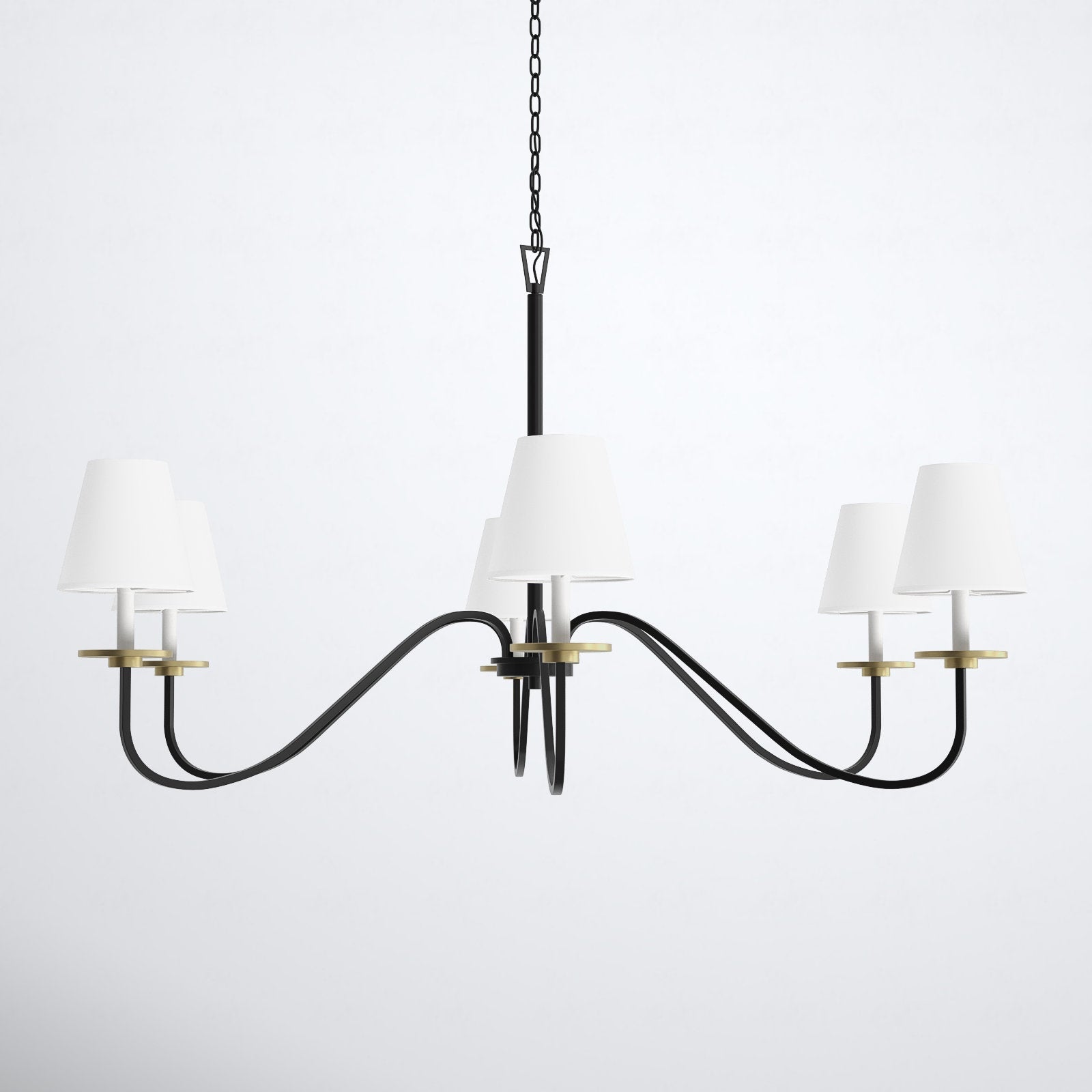 Flux Vintage Industrial Brass Fabric Chandelier - Letslighting