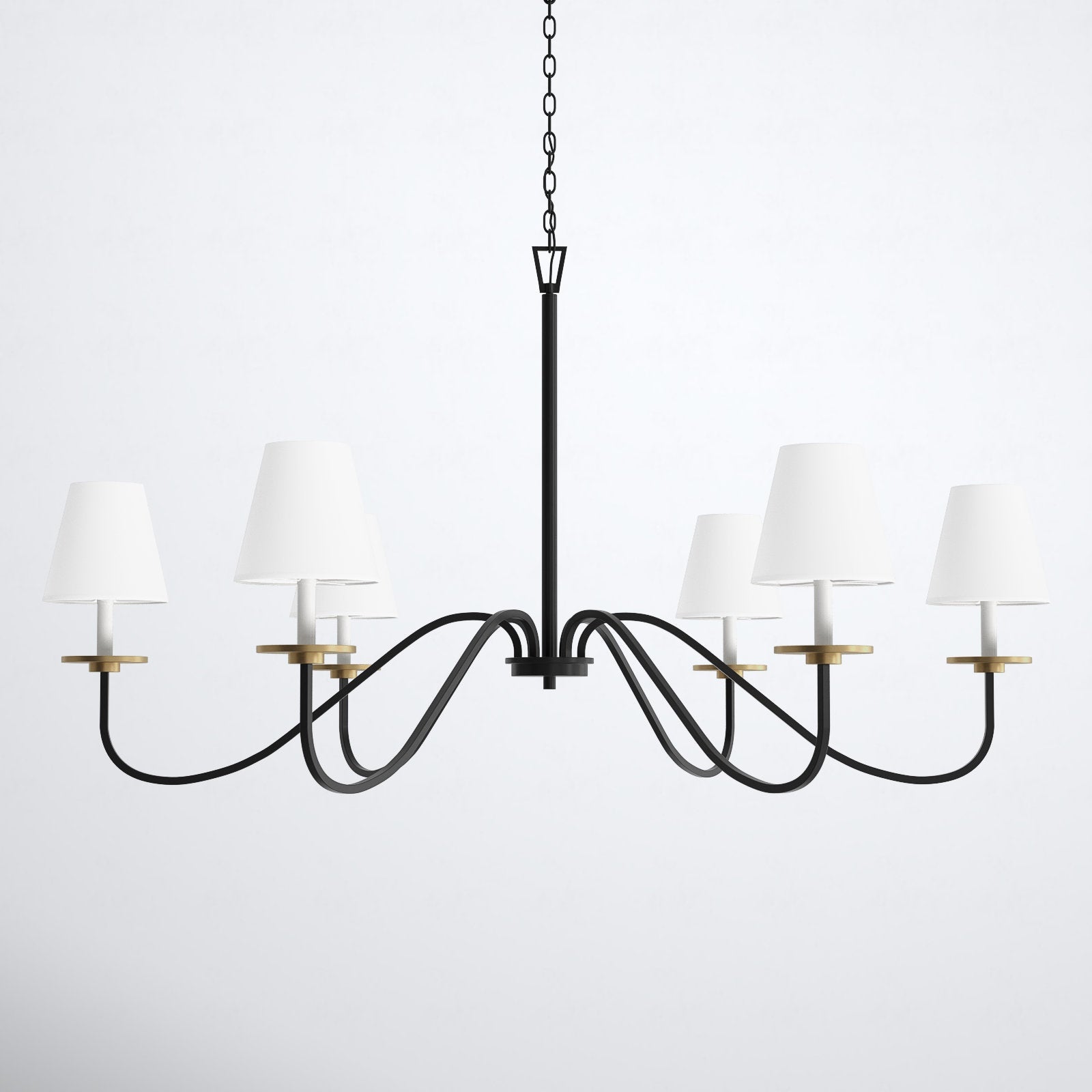 Flux Vintage Industrial Brass Fabric Chandelier - Letslighting